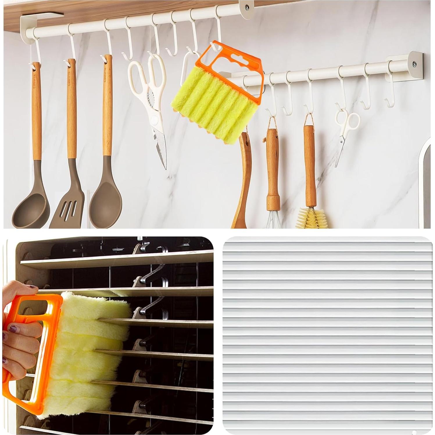 Limpiador de Persianas Starfa Lab 4 Piezas 7 Dedos Naranja