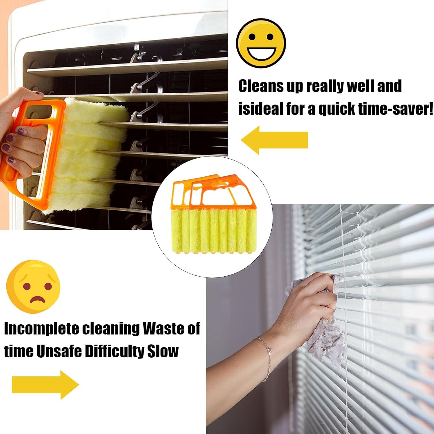 Limpiador de Persianas Starfa Lab 4 Piezas 7 Dedos Naranja