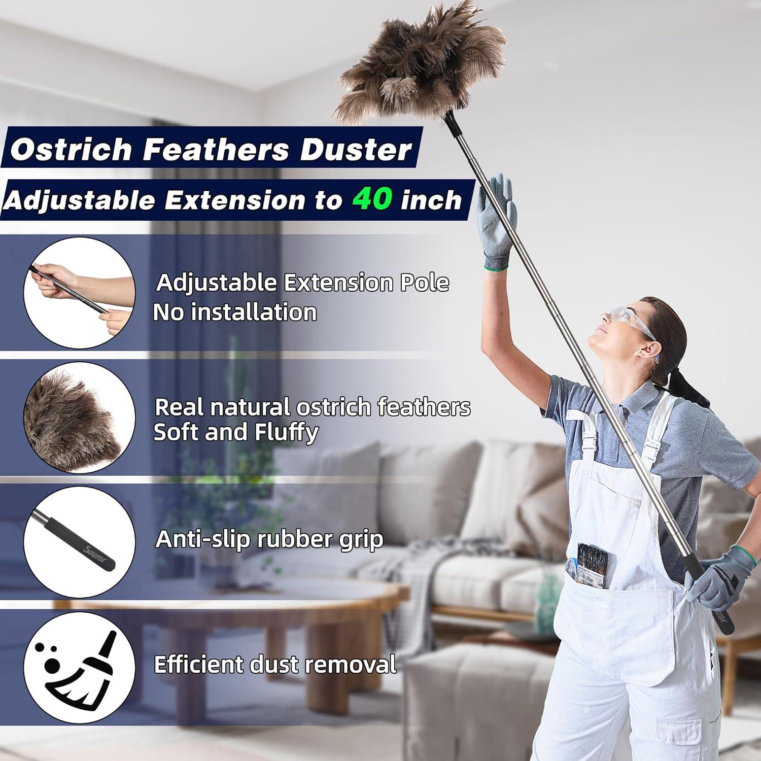 Duster Extensible de Plumas de Avestruz Soarer 101.6cm