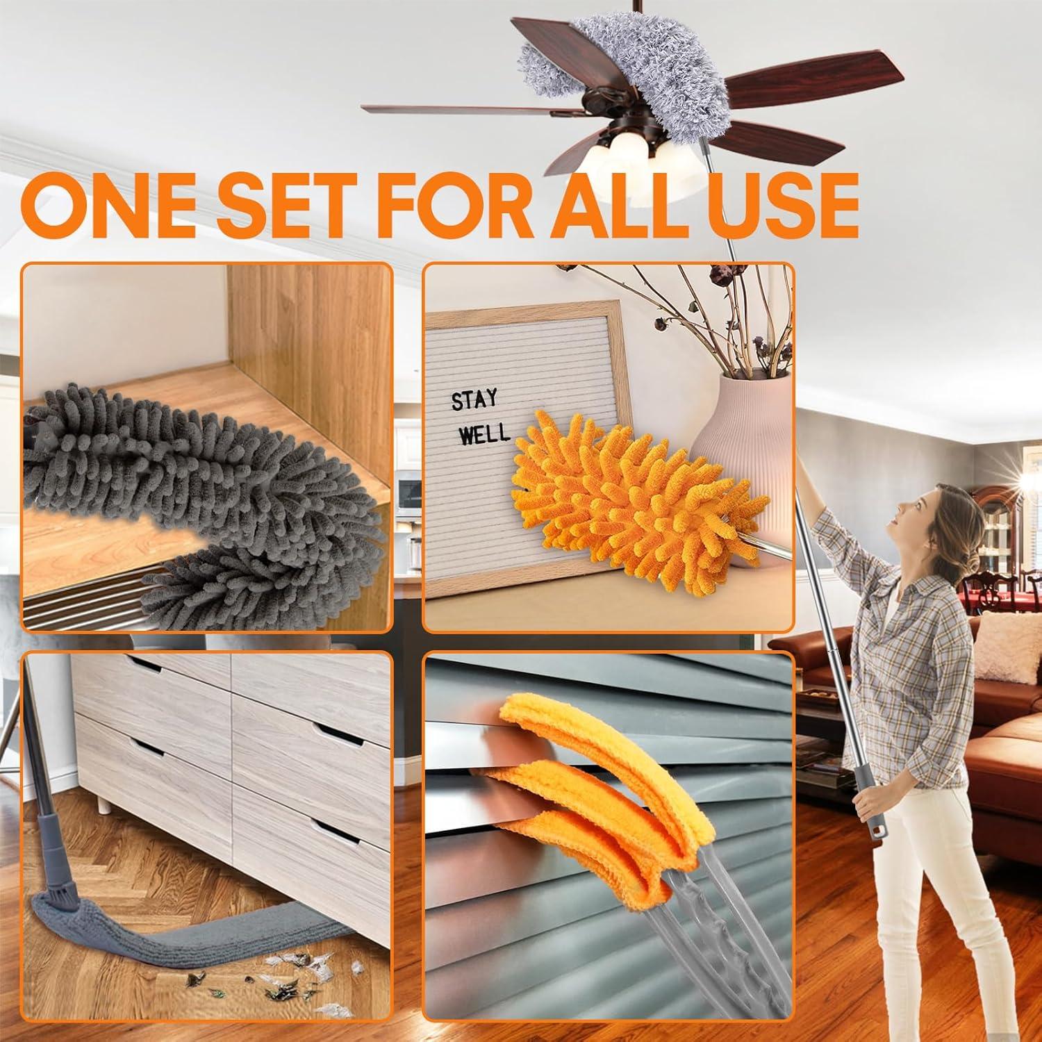 Limpiador de Ventiladores de Techo Newliton con Mango Extensible 76-254 cm