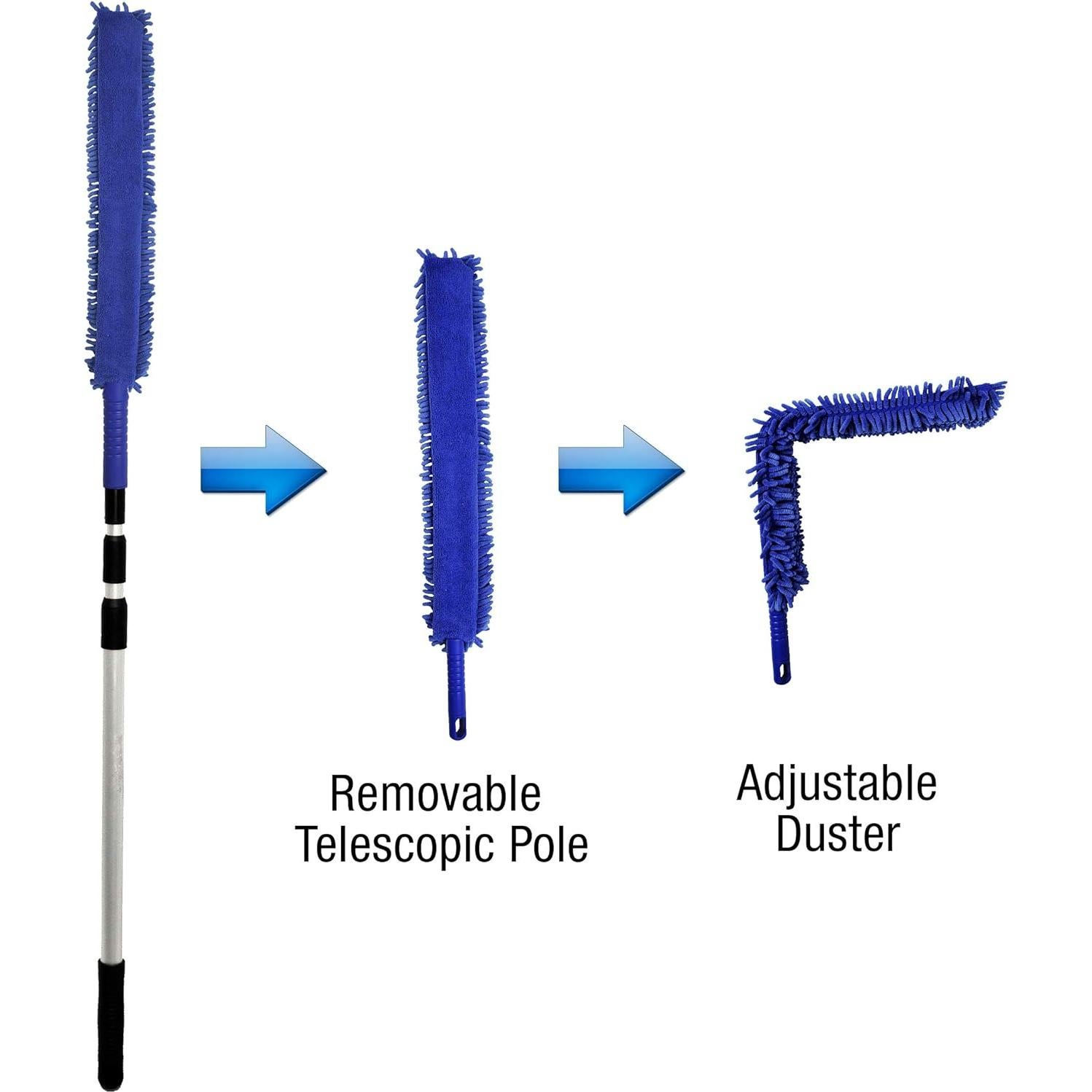 Duster de Microfibra CleanAide con Polo Telescópico 140 cm