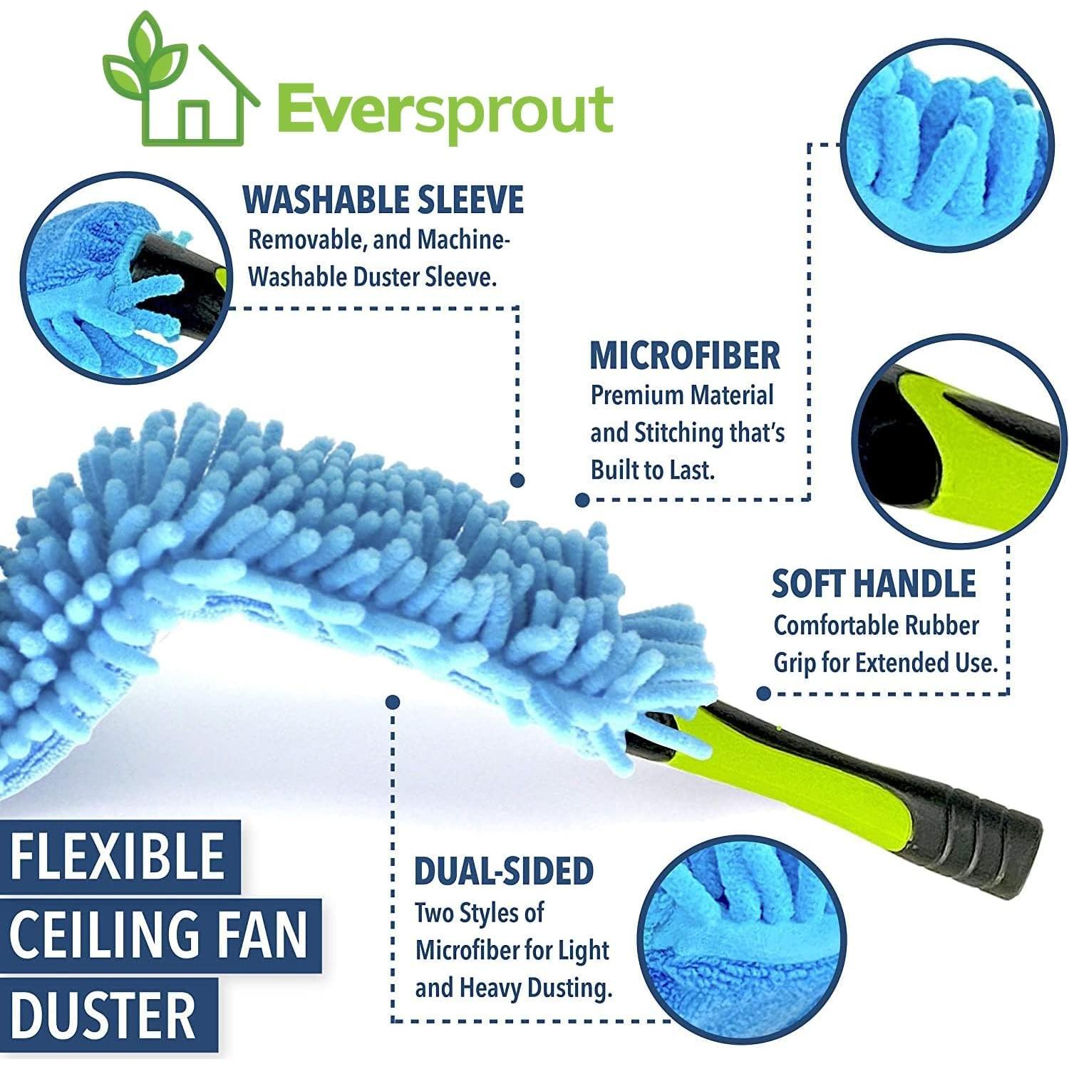 Limpiador de Techos y Ventiladores Eversprout 3 Pies Flexible
