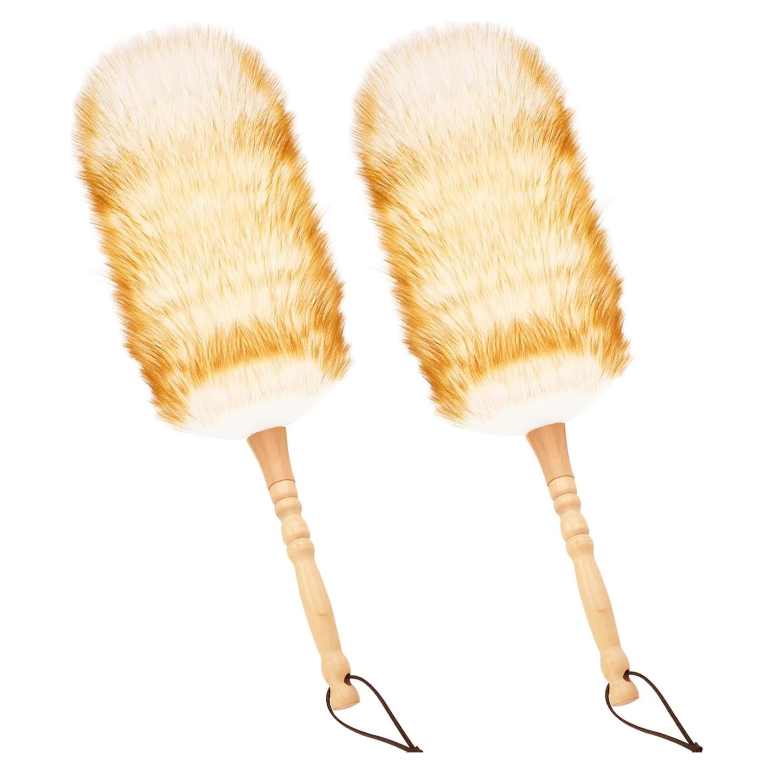 Duster de lana de cordero iHUFeather 49.8 cm 2 piezas