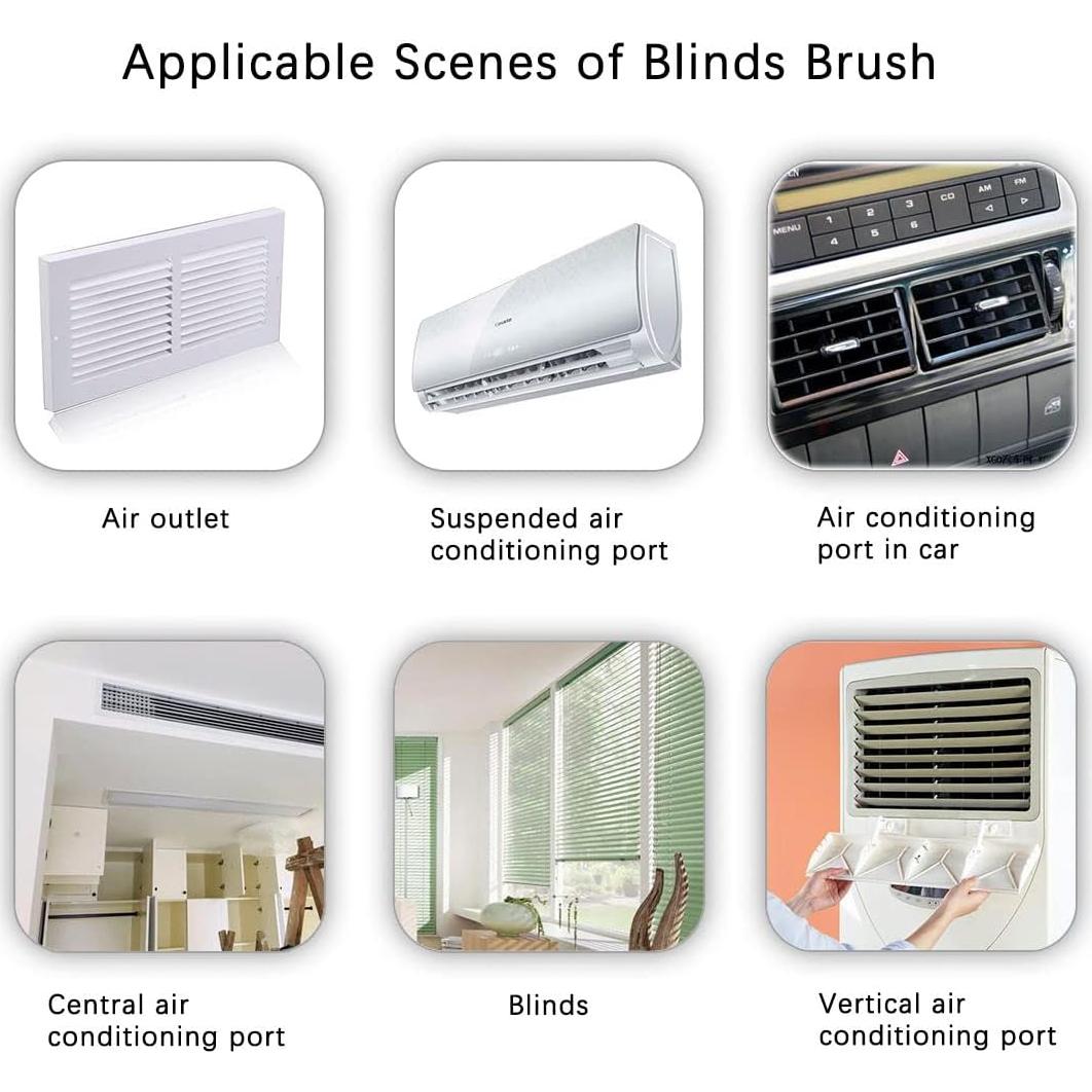 Cepillo Limpiador de Persianas Voocvii Mini 13.5x16.5cm