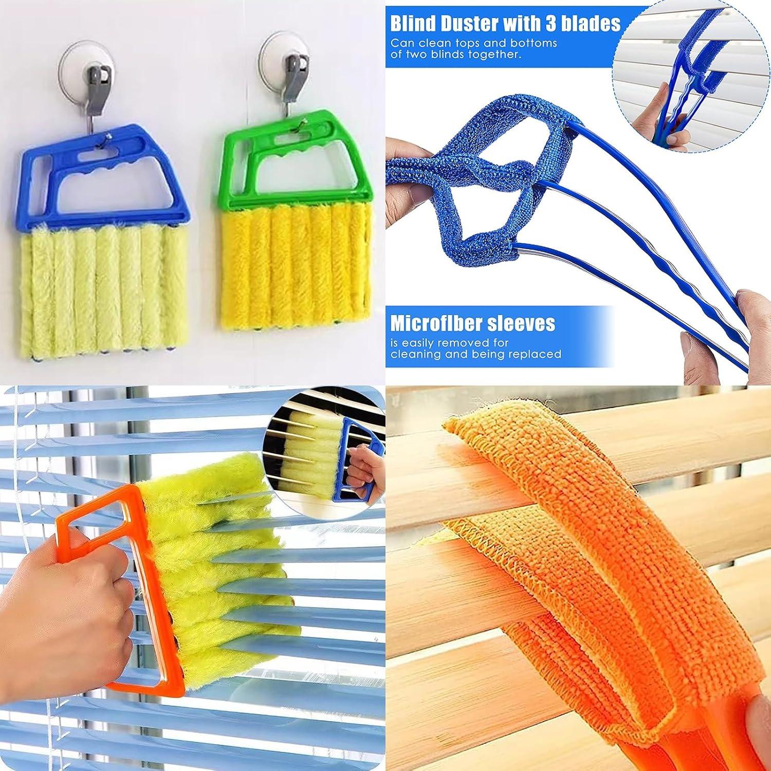 Cepillos Limpiadores de Persianas UpTuoLi - 2 Piezas Azul