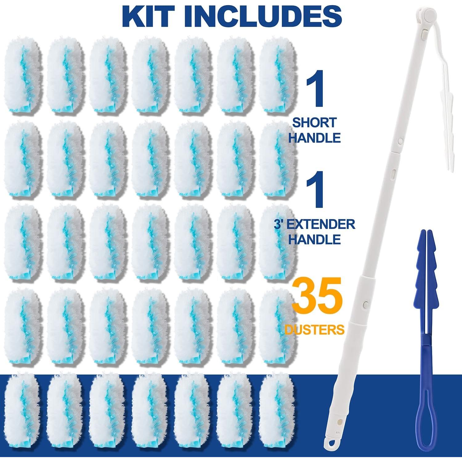 Kit de Limpieza LANARP con 35 Recargas y 2 Mangos Extensibles