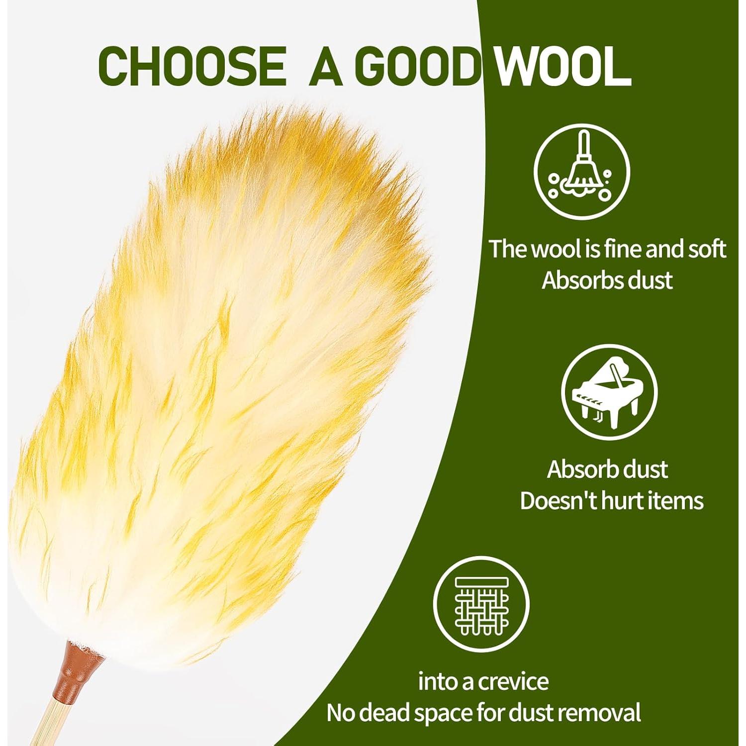 Plumero de lana de cordero MehelloFeather 20 cm - 2 piezas