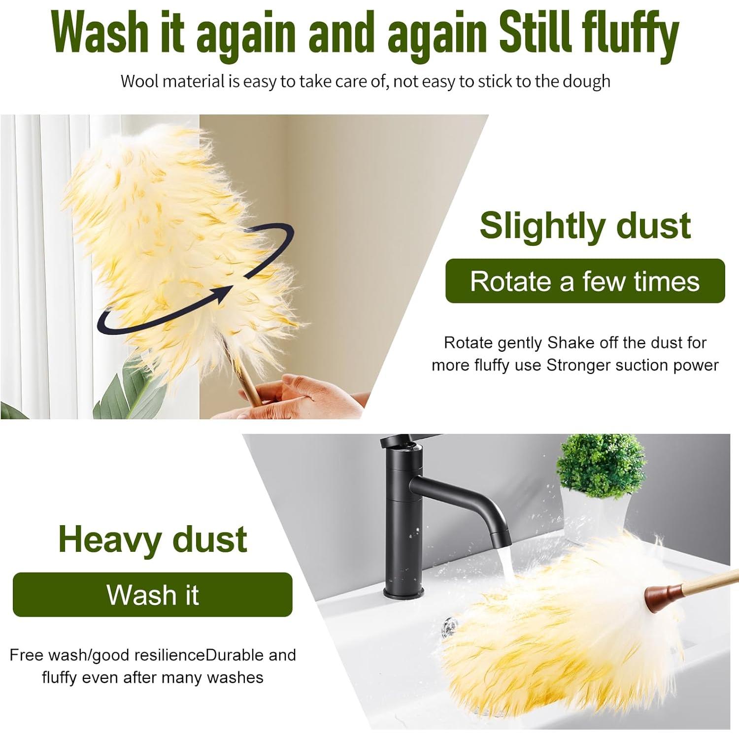 Plumero de lana de cordero MehelloFeather 20 cm - 2 piezas