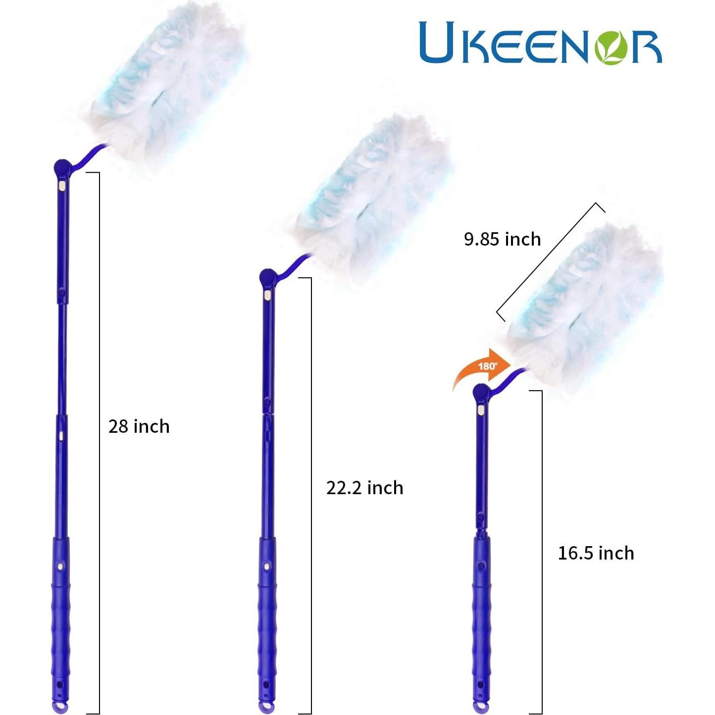 Kit de Recambios Duster UKEENOR con Mango Extensible y 15 Recambios