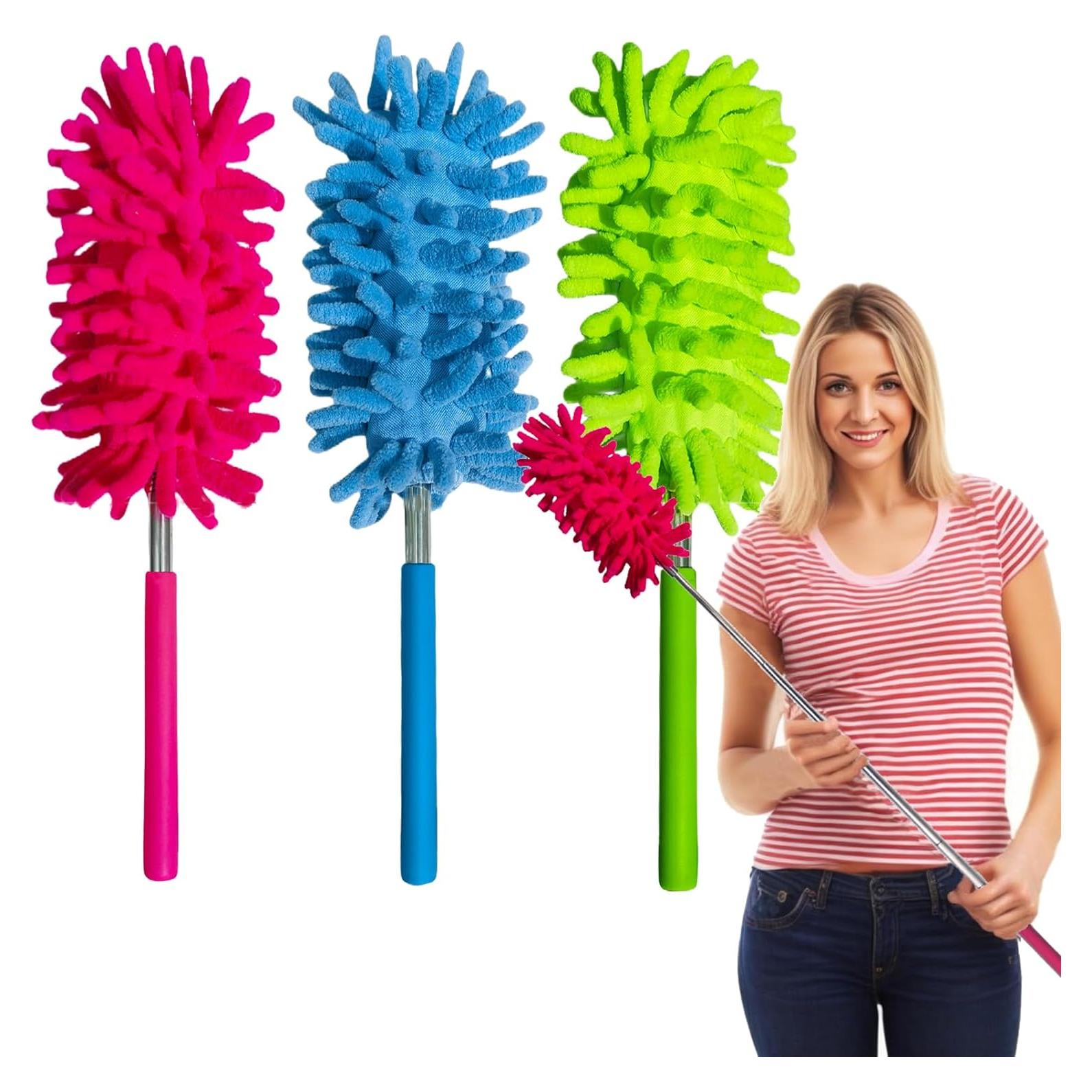 Set de 3 Plumeros Extensibles M-jump Lavables 28-76 cm