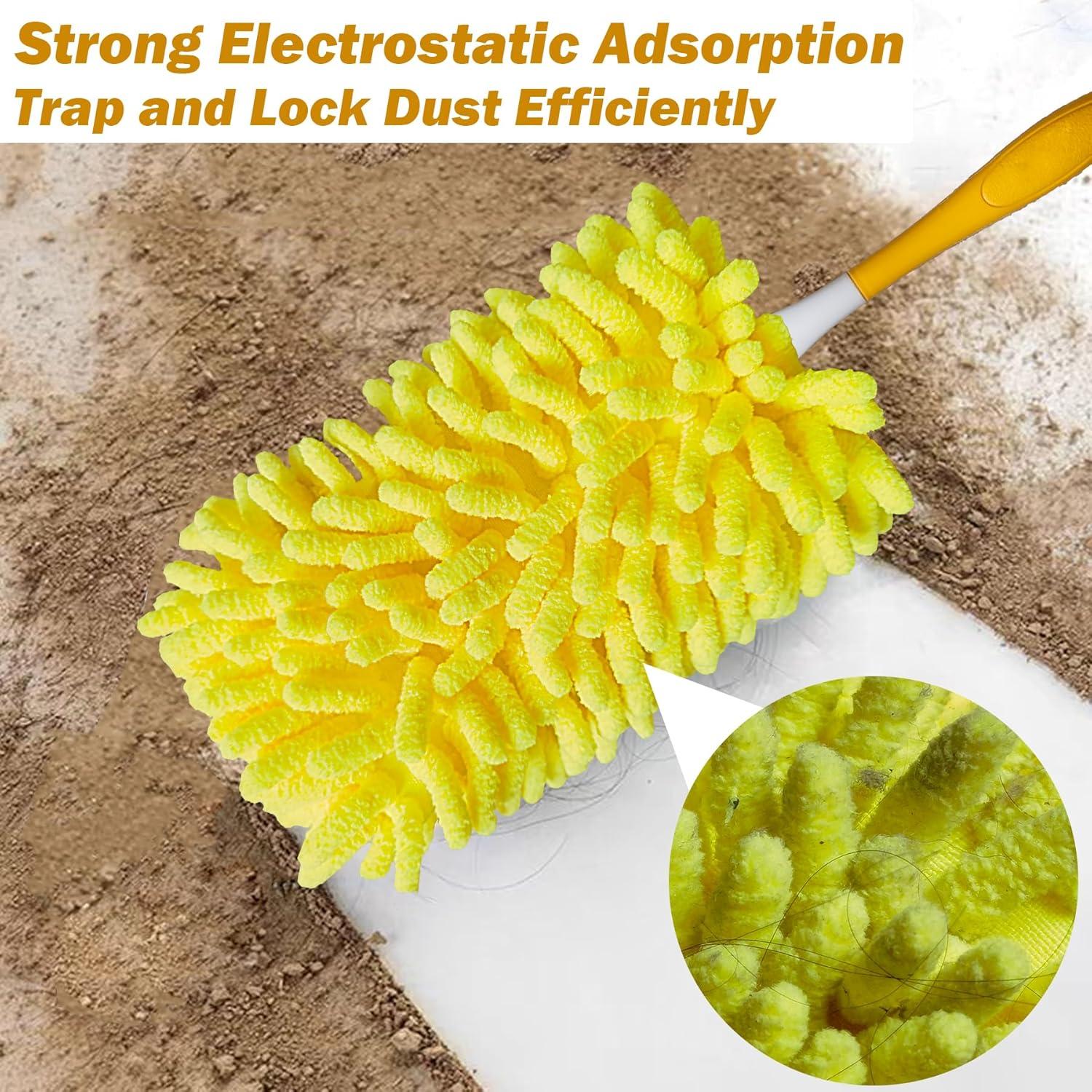 Recambios de Duster Pesado SoliFairy 4 Piezas + Mango Amarillo