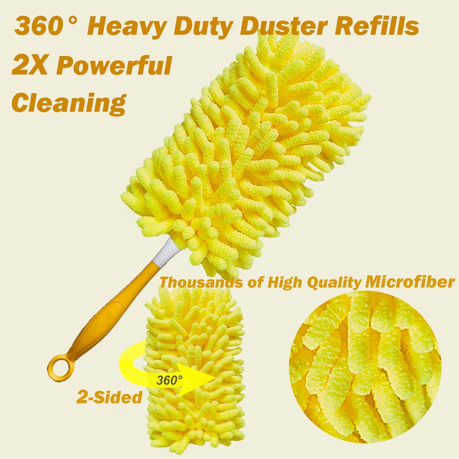 Recambios de Duster Pesado SoliFairy 4 Piezas + Mango Amarillo