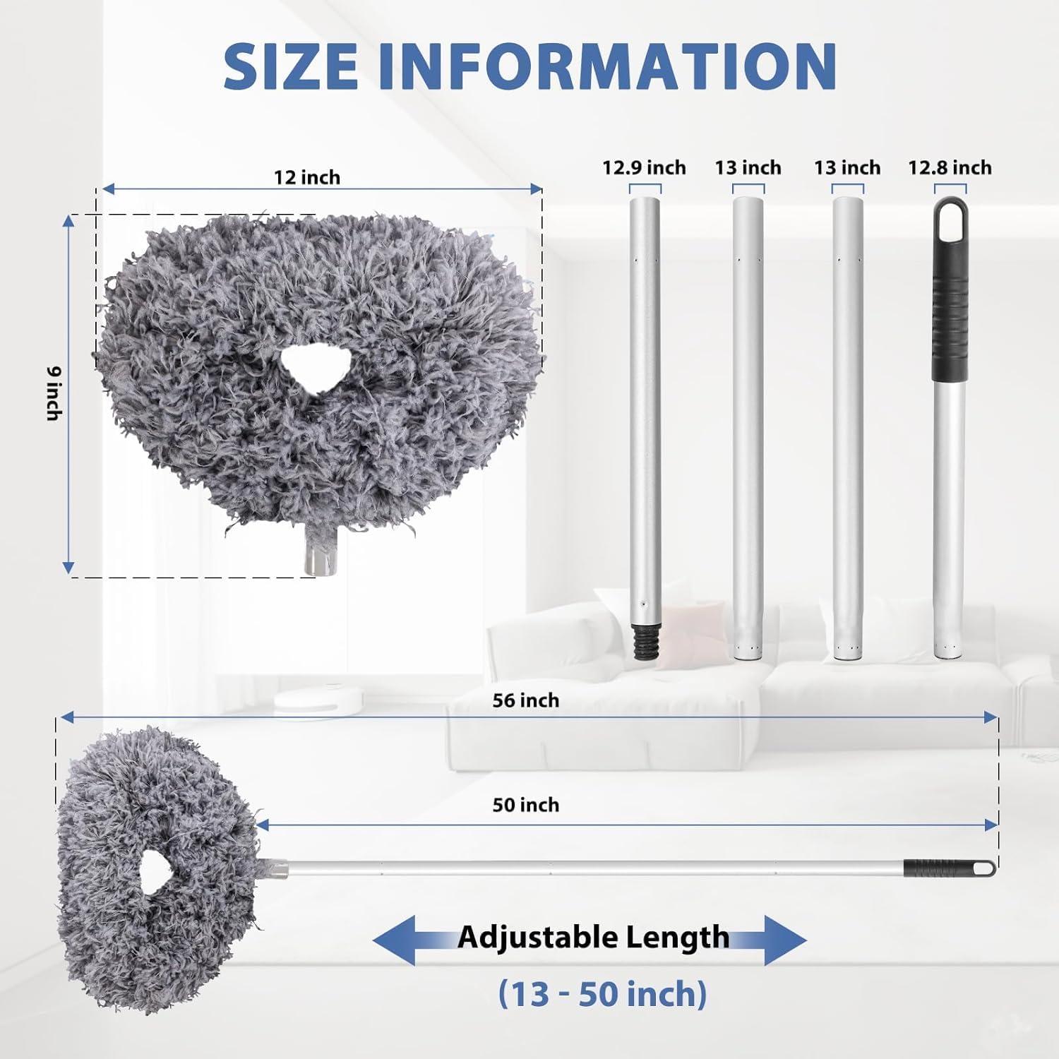 Plumero Limpiador de Ventilador de Techo LUFMWCWD 33-140 cm Microfibra