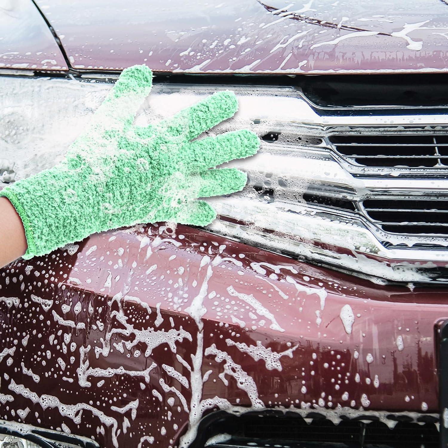 Guantes de Microfibra para Limpiar Plantas y Cocina Verde