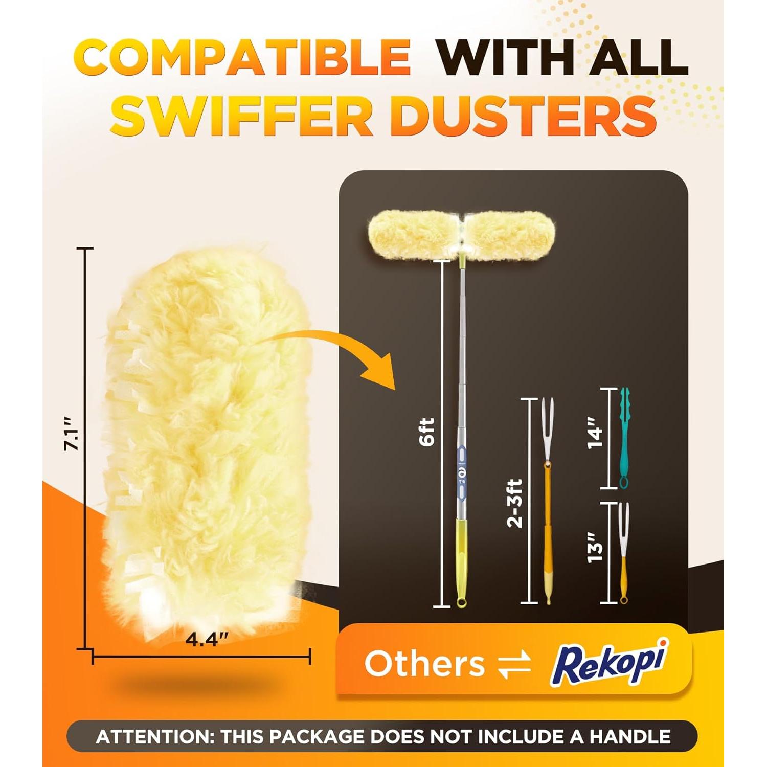 Recargas Duster 30 Piezas Rekopi Amarillo Microfibra 360°