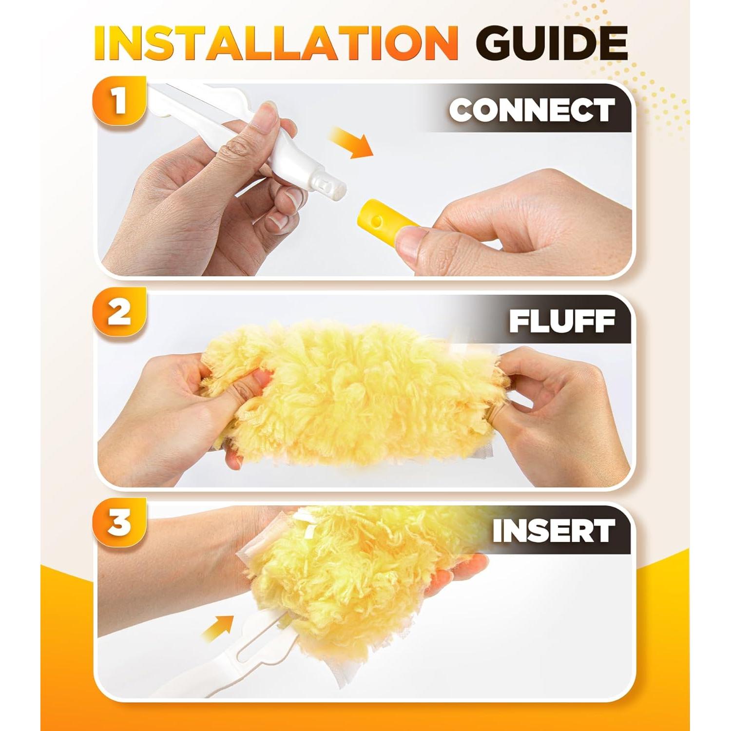 Recargas Duster 30 Piezas Rekopi Amarillo Microfibra 360°