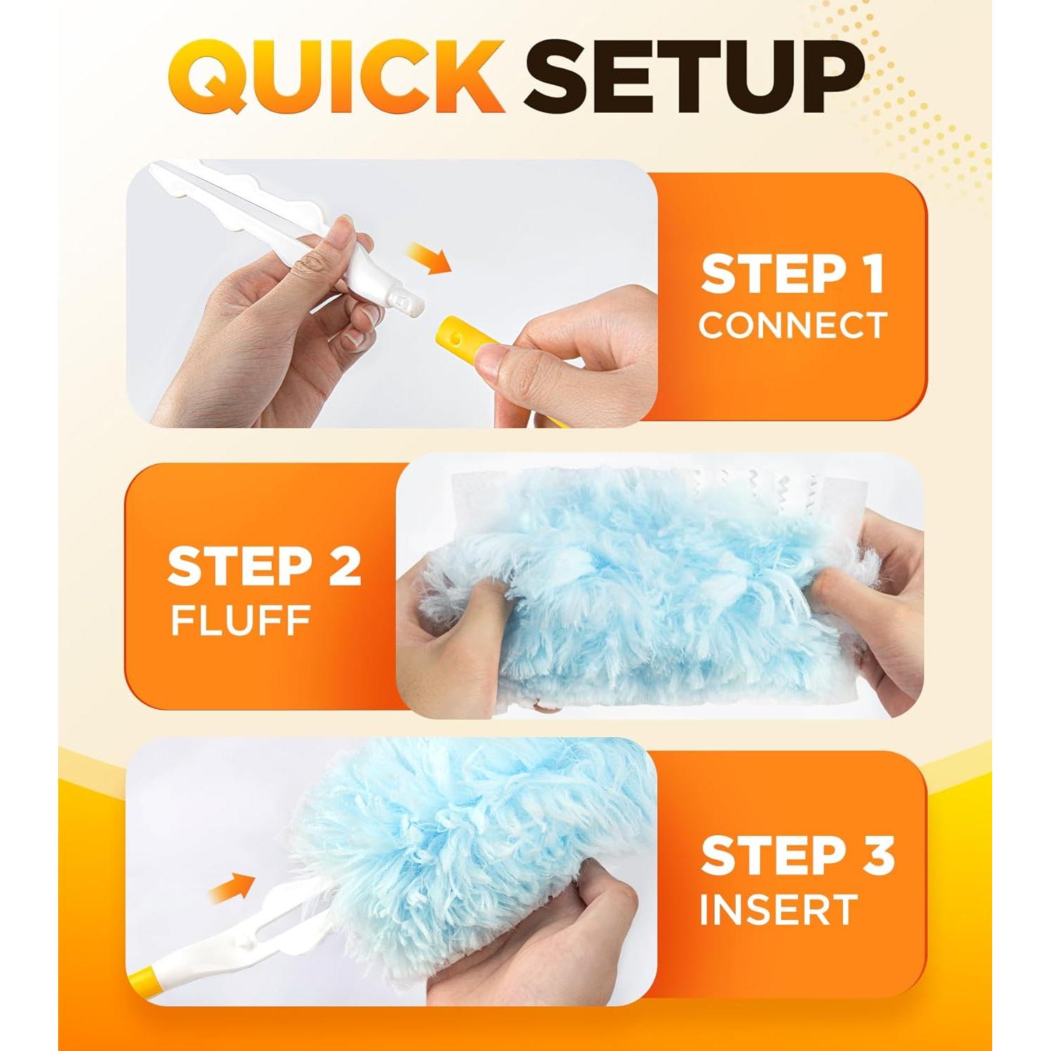 Recarga 30 Dusters Microfibra REKOPI + 1 Mango Ergonómico