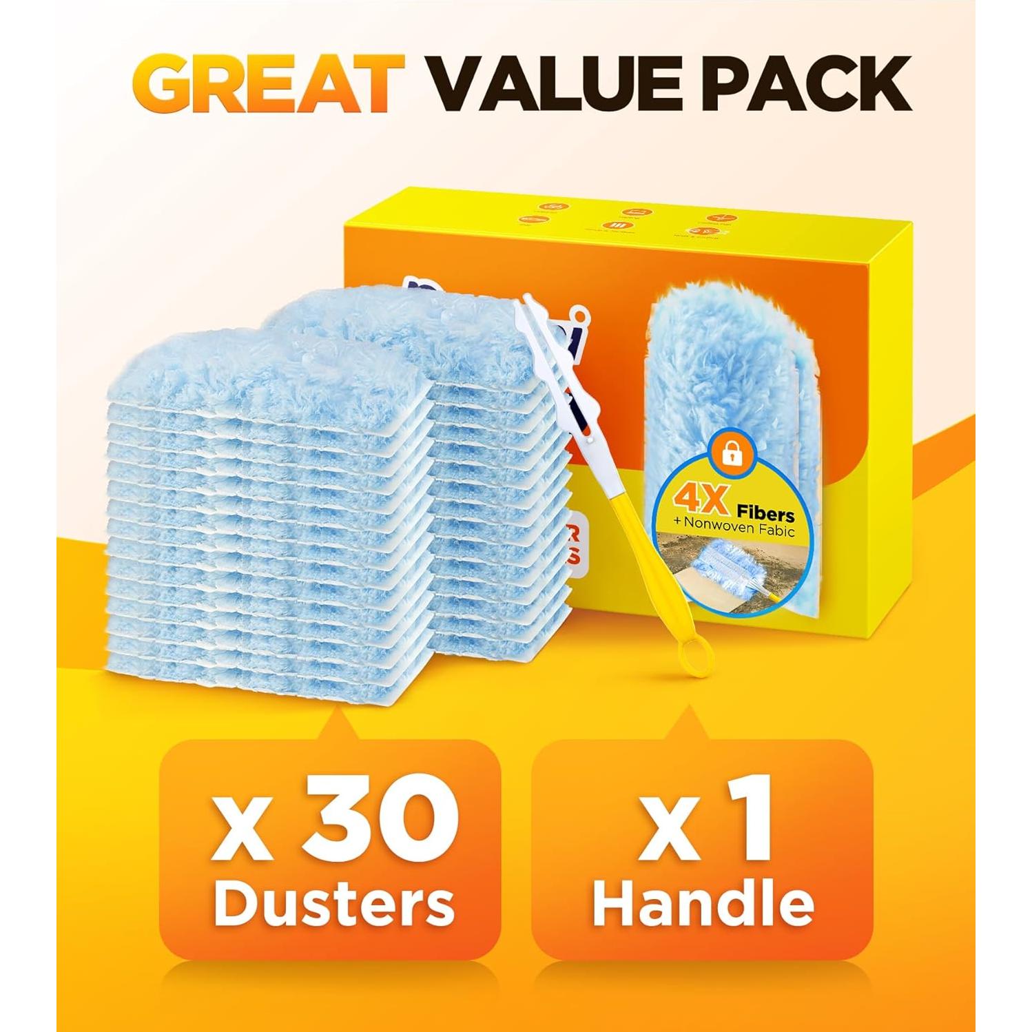 Recarga 30 Dusters Microfibra REKOPI + 1 Mango Ergonómico