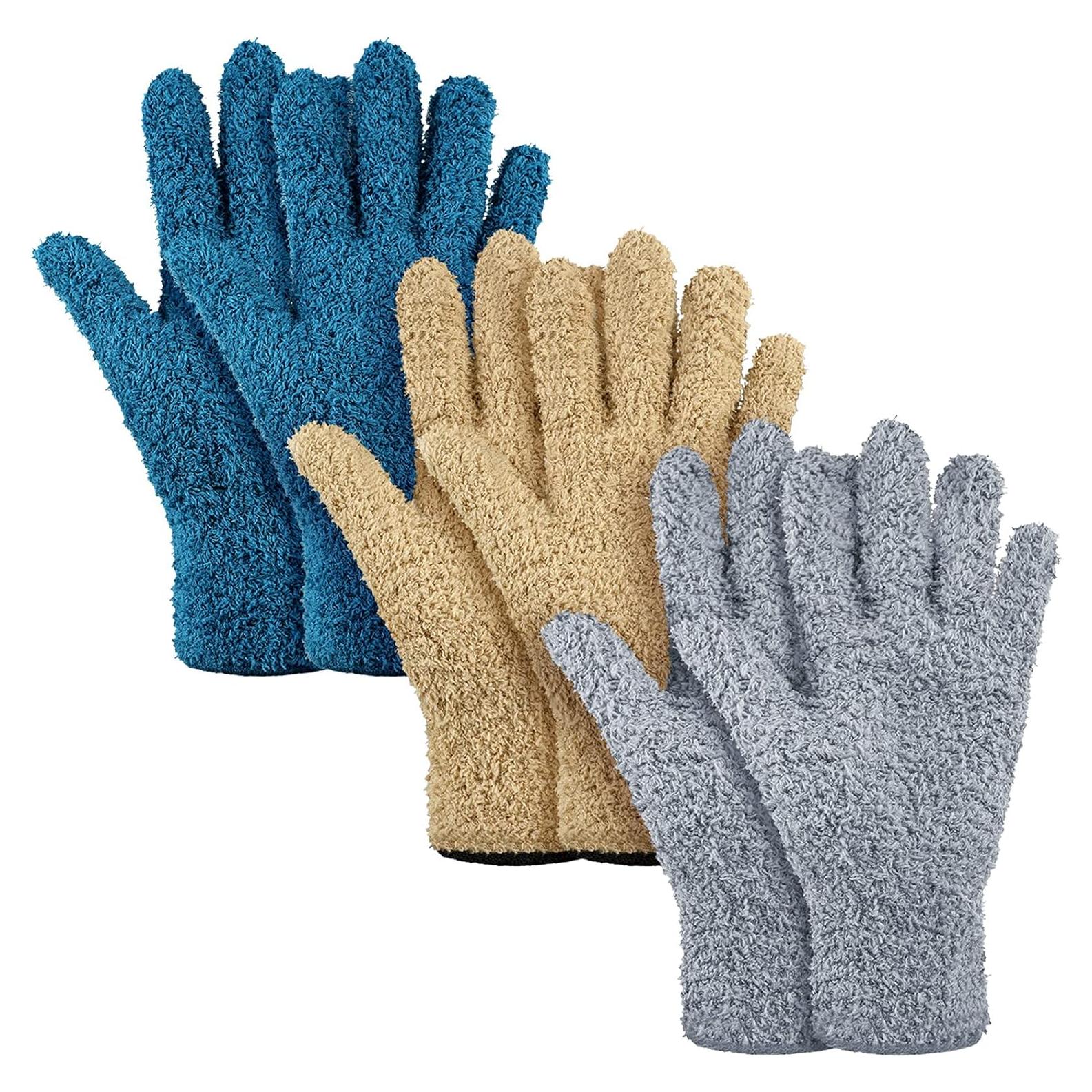 Guantes de Microfibra Patelai para Limpiar Plantas - 3 Pares