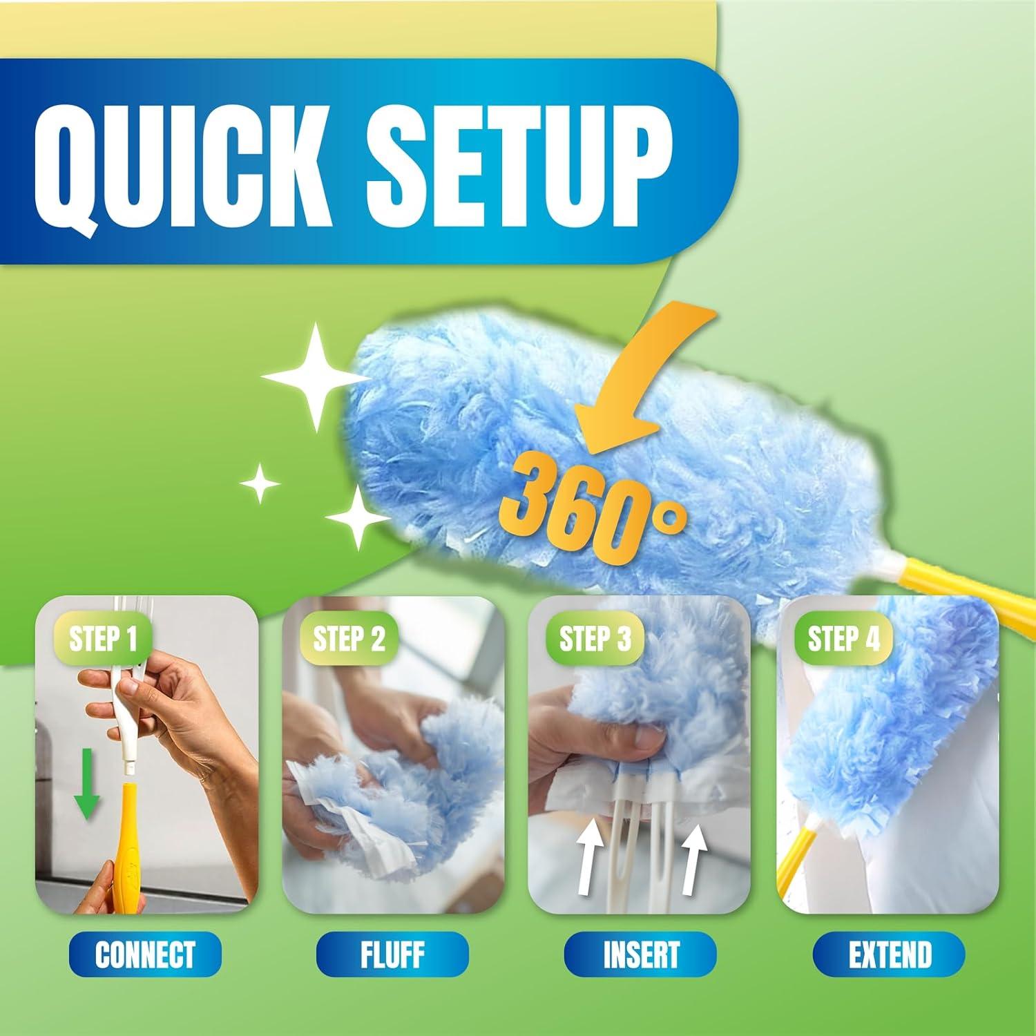 Recargas de Microfibra BOMBDEAL 40 Piezas para Duster Swiffer