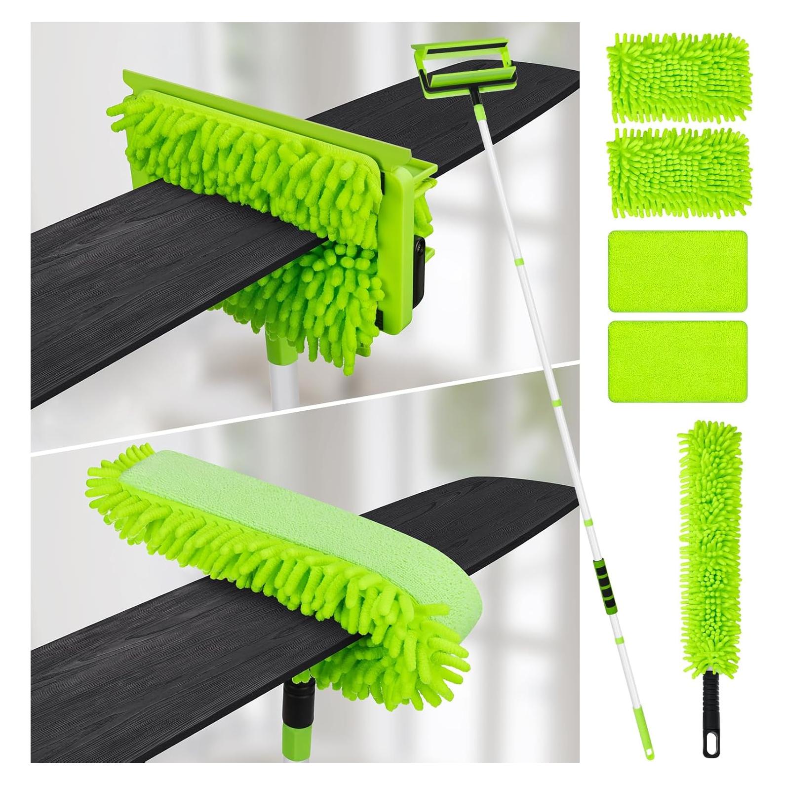 Limpiador de Ventiladores de Techo Qaestfy 190.5 cm Flexible 2 en 1