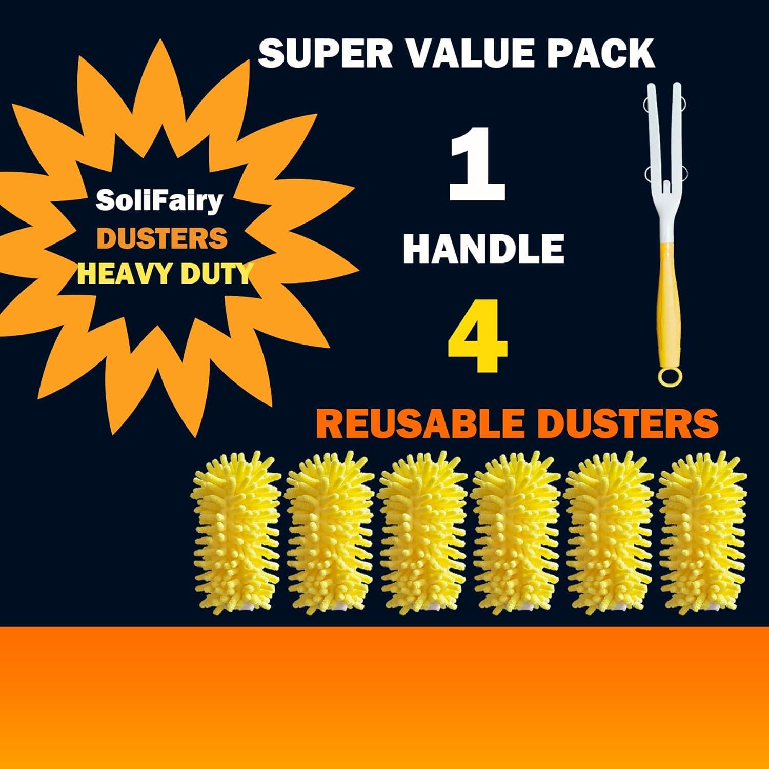 Duster Reutilizable SoliFairy 4 Recambios + Mango Amarillo