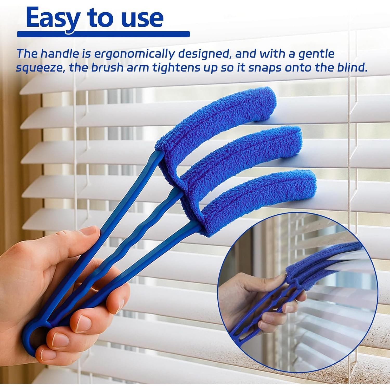 Limpiador de Persianas Ongfuwu con 5 Mangas de Microfibra