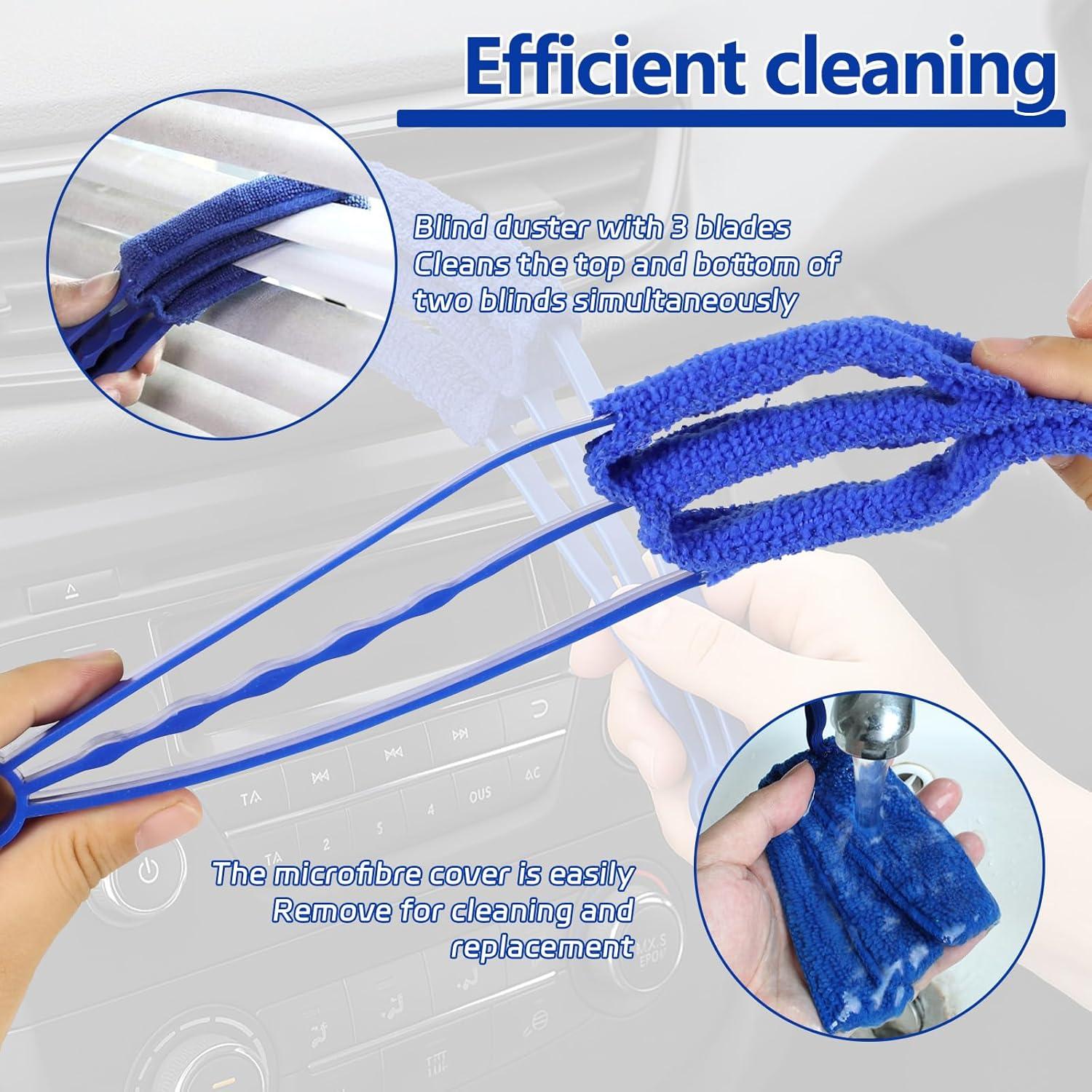 Limpiador de Persianas Ongfuwu con 5 Mangas de Microfibra