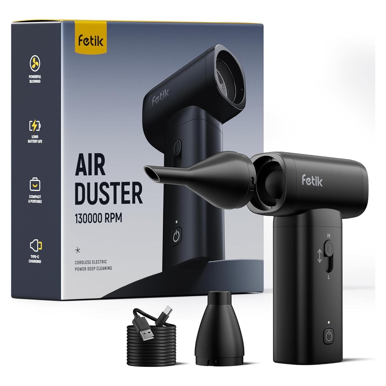 Soplador de Aire Comprimido Fetik AD0001, 3 Velocidades, 388g