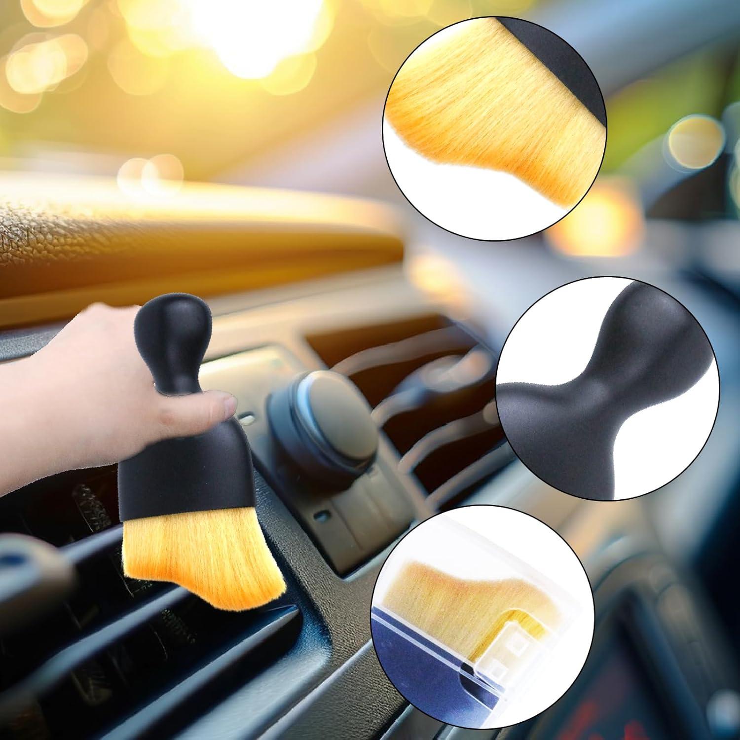 Juego de 4 Cepillos de Limpieza para Interior de Auto Naturahand