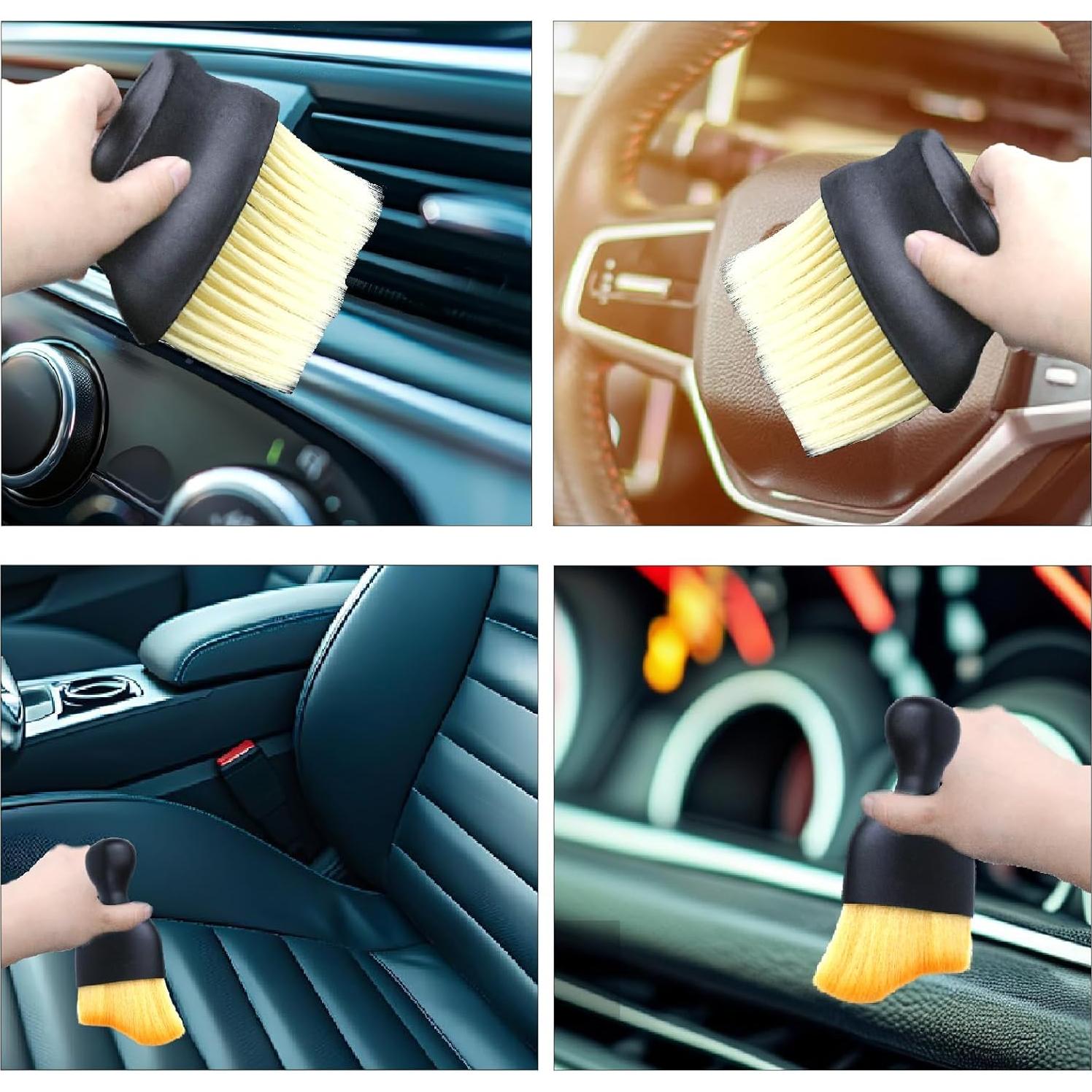 Juego de 4 Cepillos de Limpieza para Interior de Auto Naturahand
