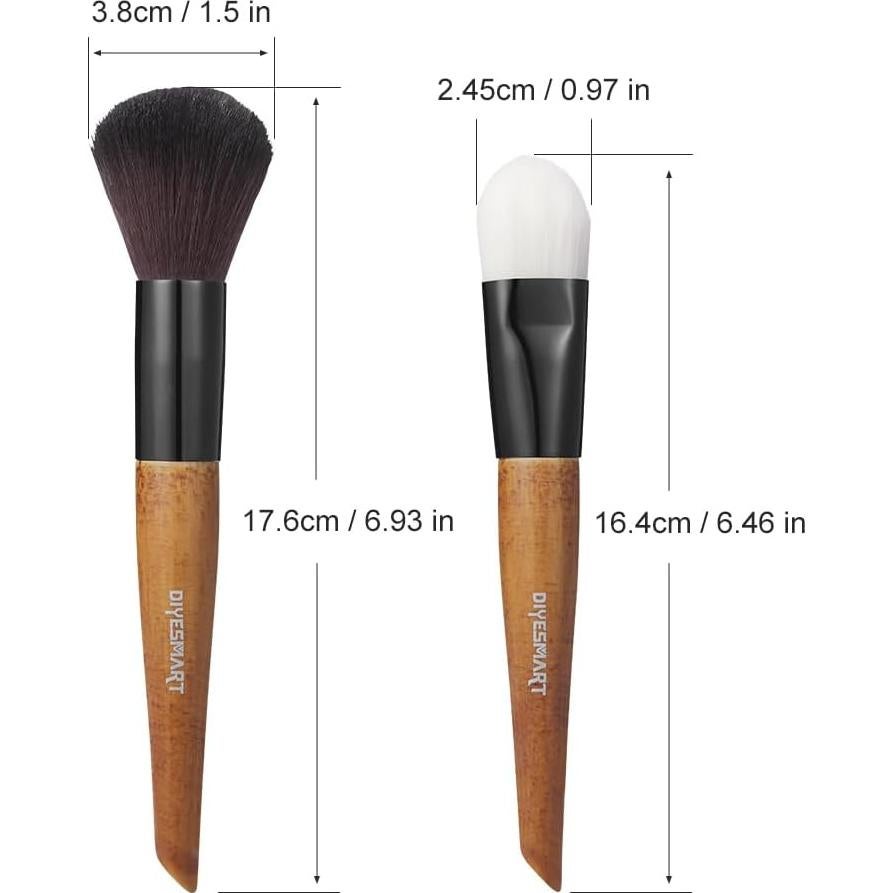 Kit de Cepillos de Limpieza DIYESMART 2 Piezas Mango Madera