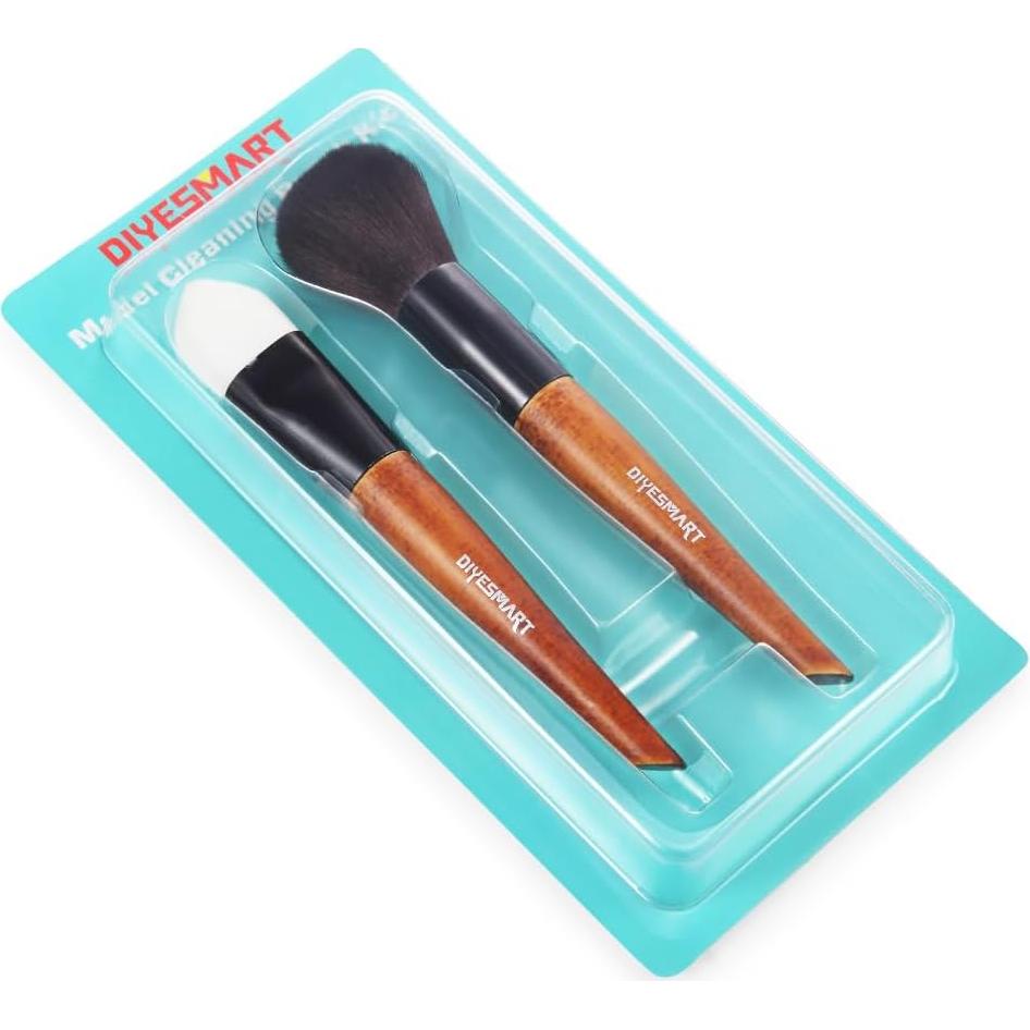 Kit de Cepillos de Limpieza DIYESMART 2 Piezas Mango Madera