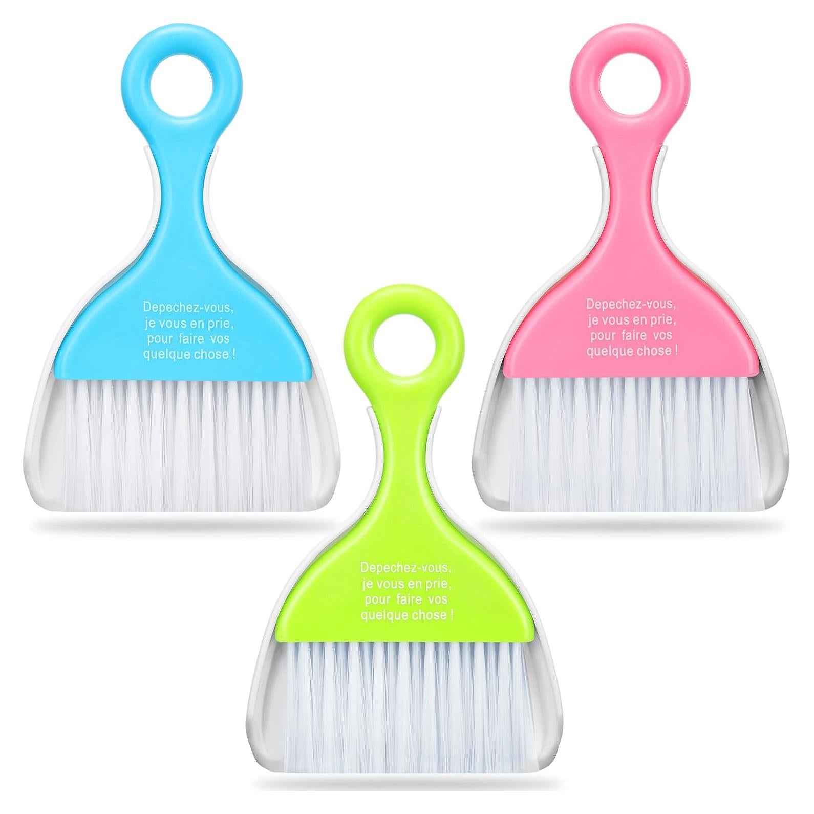 Juego de Escoba y Recogedor Mini CHENGU 3 Pcs Colores