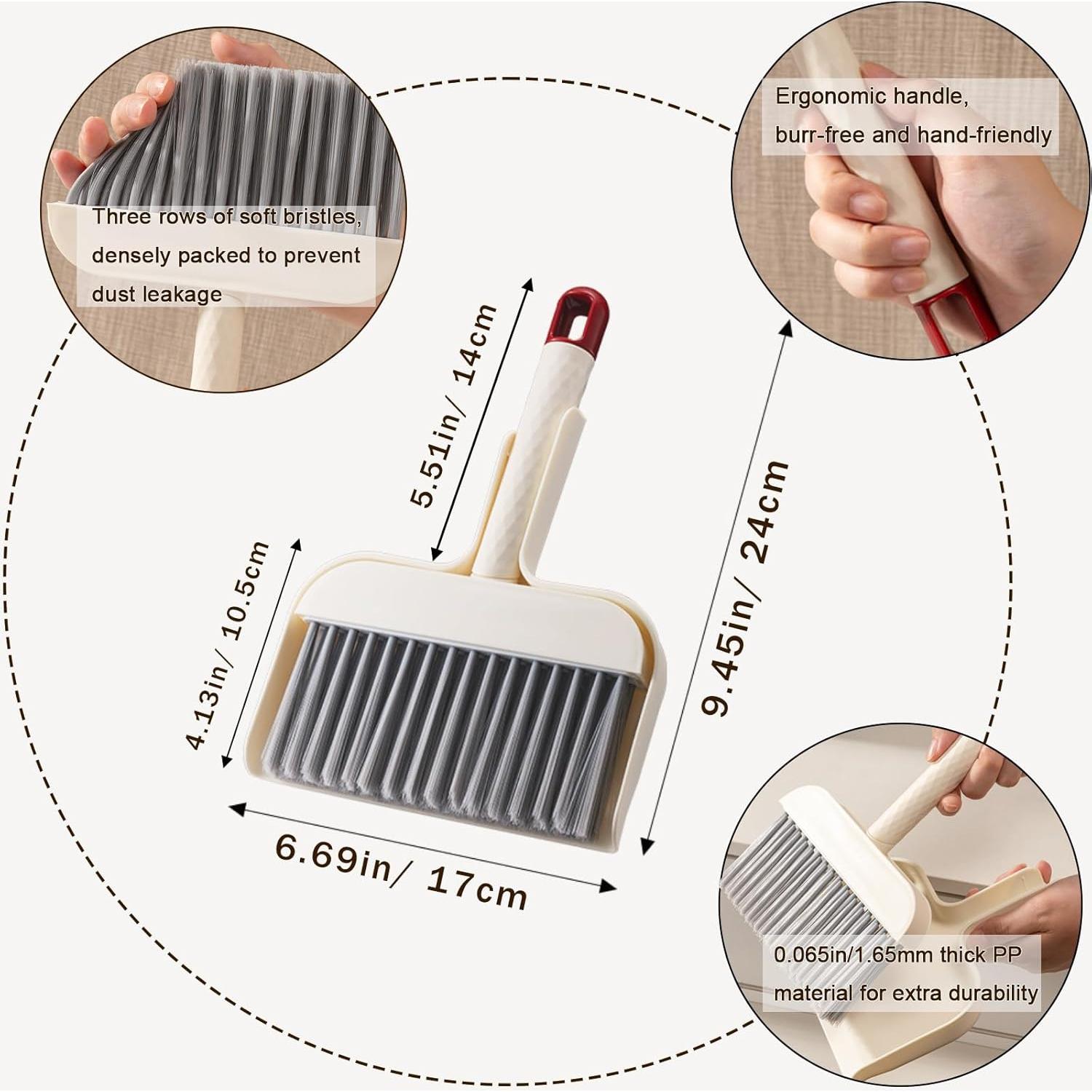 Juego de Escoba y Recogedor Mini Keromtein para Limpieza