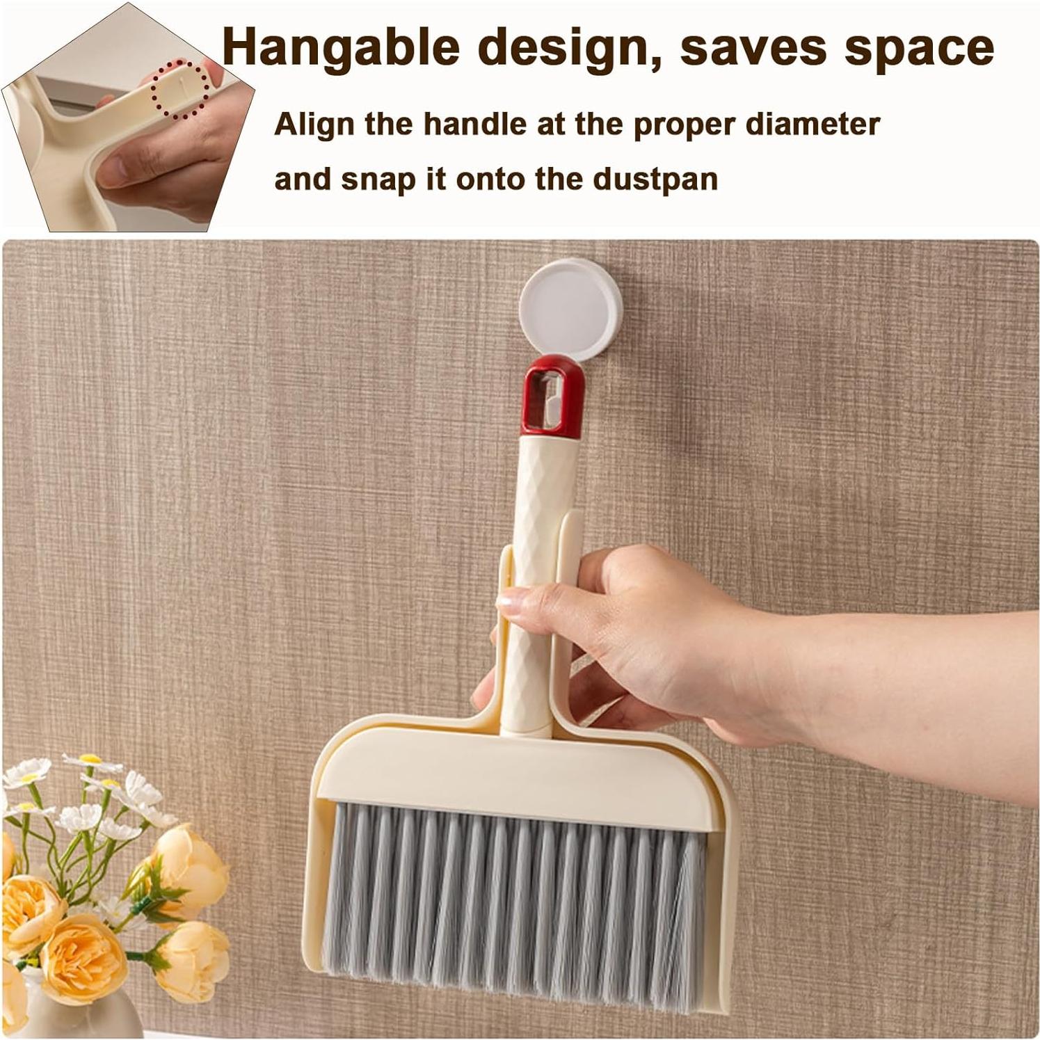 Juego de Escoba y Recogedor Mini Keromtein para Limpieza