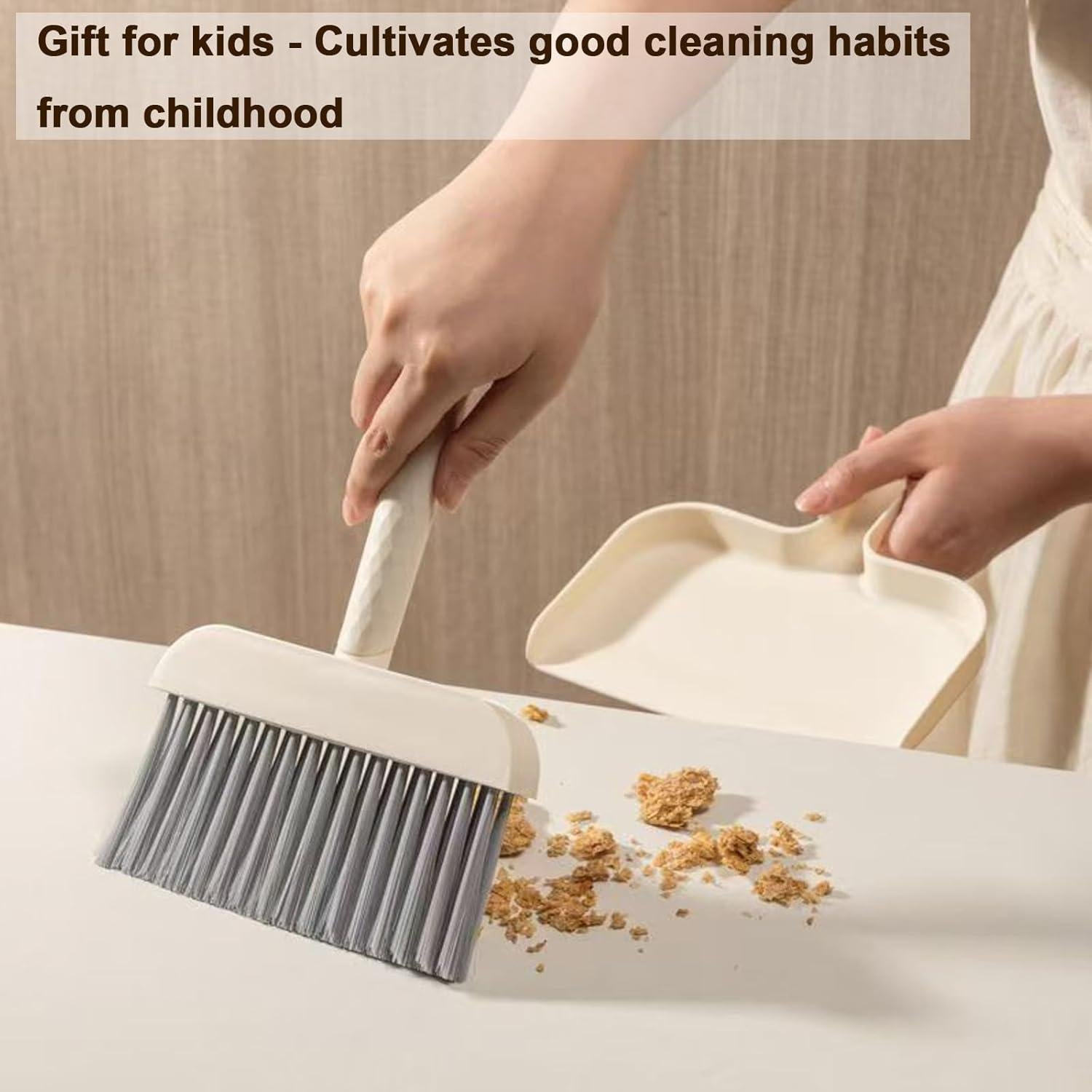 Juego de Escoba y Recogedor Mini Keromtein para Limpieza