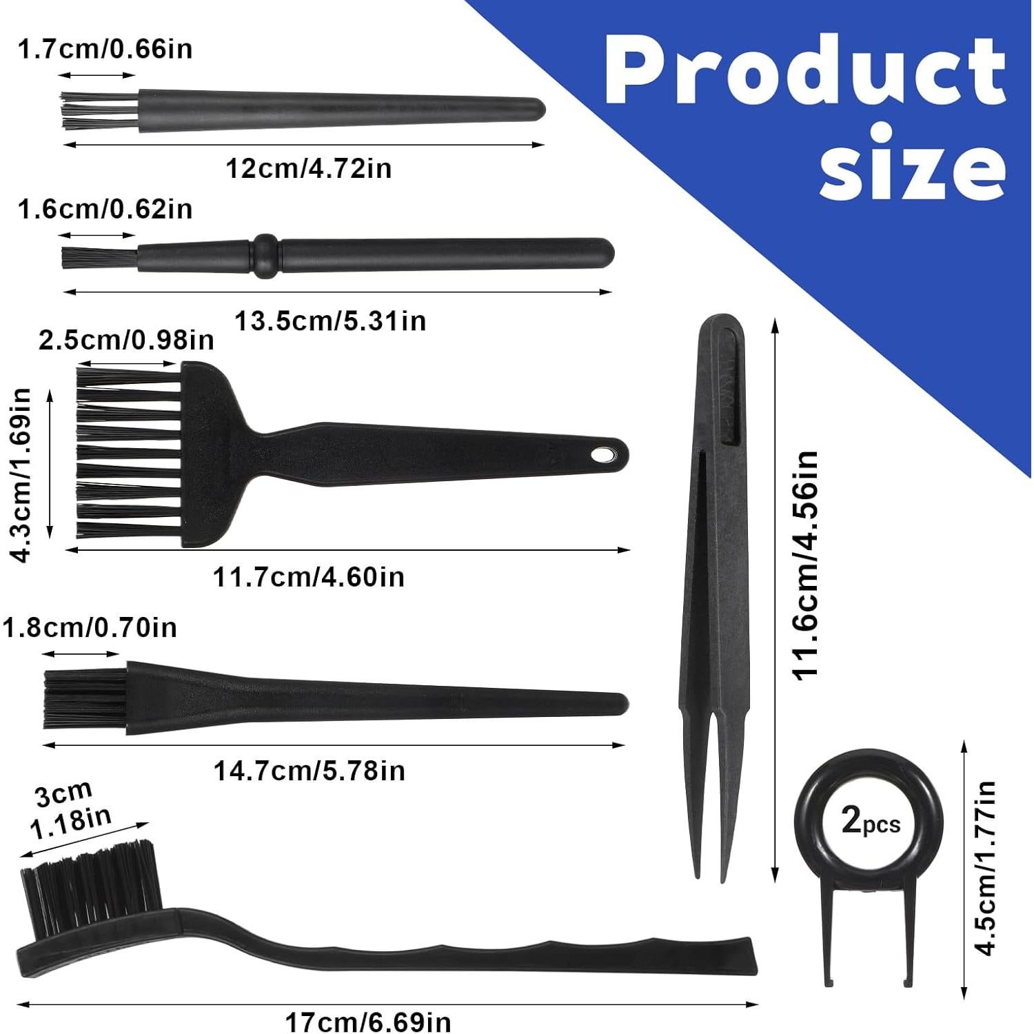 Kit de limpieza de teclado 8 en 1 Bremorou con cepillos de nylon