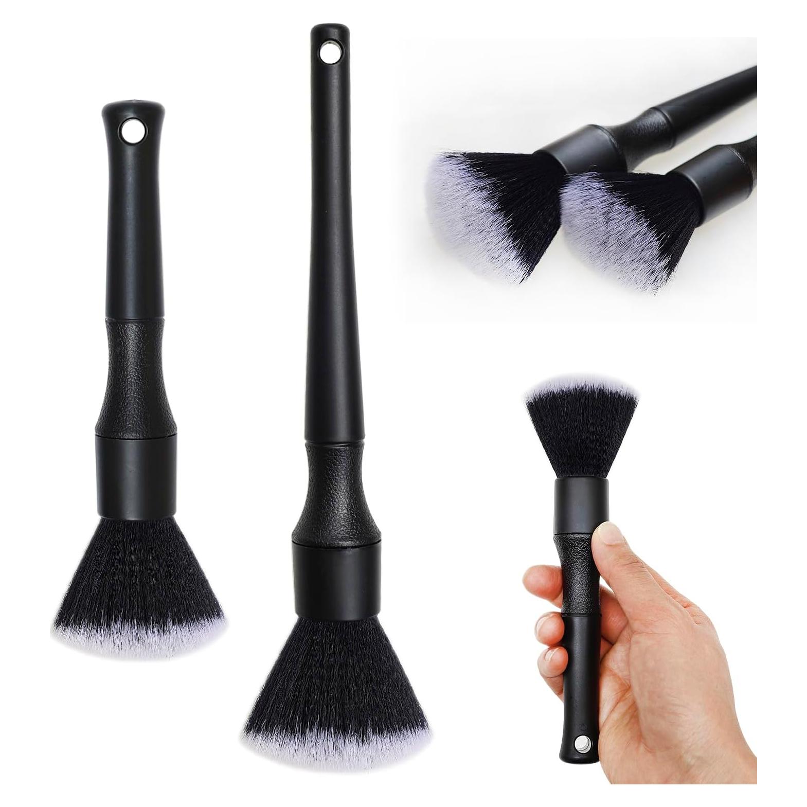 2 Cepillos de Microfibra HTOOLPRO para Detalle de Coche