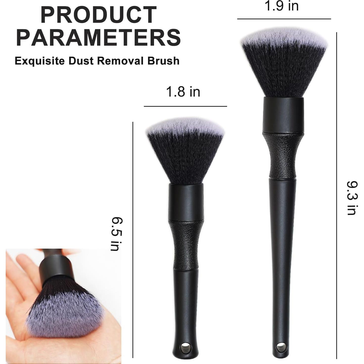 2 Cepillos de Microfibra HTOOLPRO para Detalle de Coche