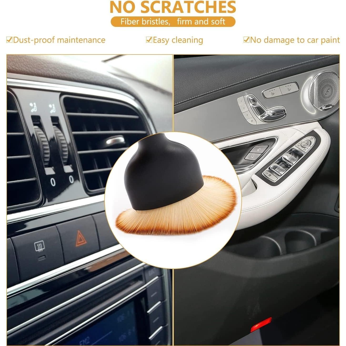 Juego de 3 Cepillos de Limpieza Interior de Coche QUAAM