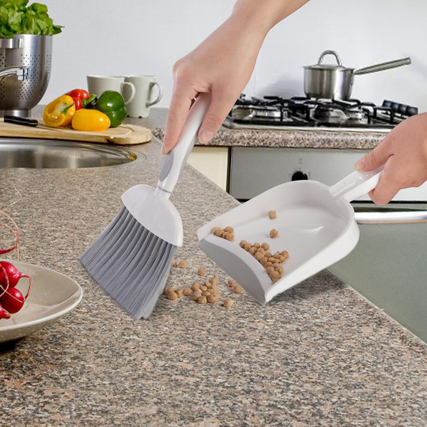 Juego de Mini Escoba y Recogedor Frcctre 3 Piezas Gris