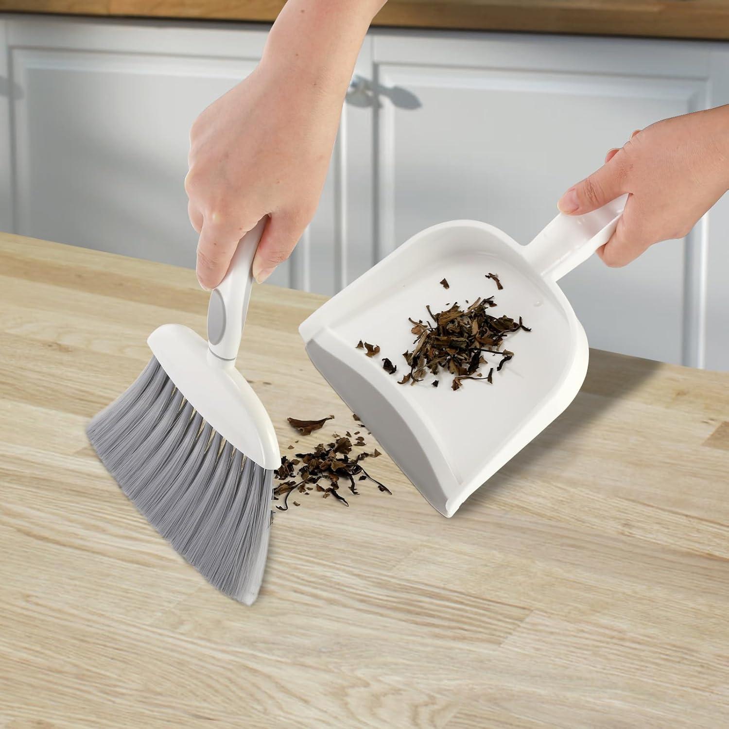 Juego de Mini Escoba y Recogedor Frcctre 3 Piezas Gris