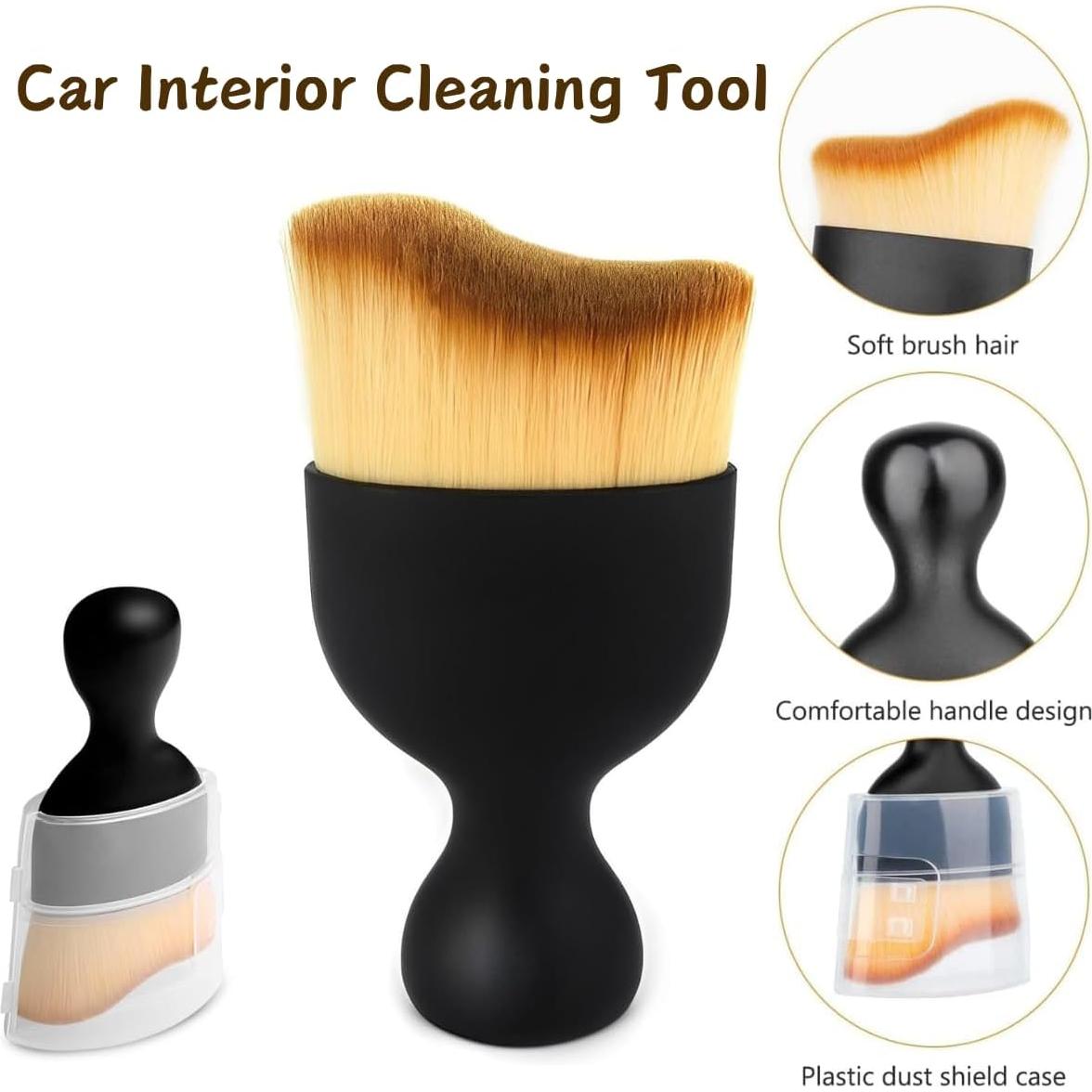 Juego de 3 Cepillos de Limpieza Interior de Coche Genérico