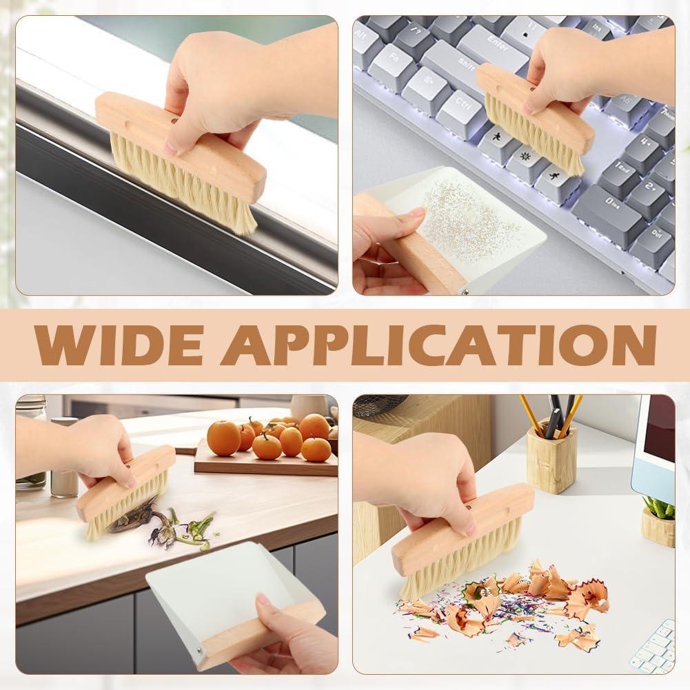 Juego de Mini Cepillo y Recogedor Pilarmuture - Madera, 15.5x10.5cm