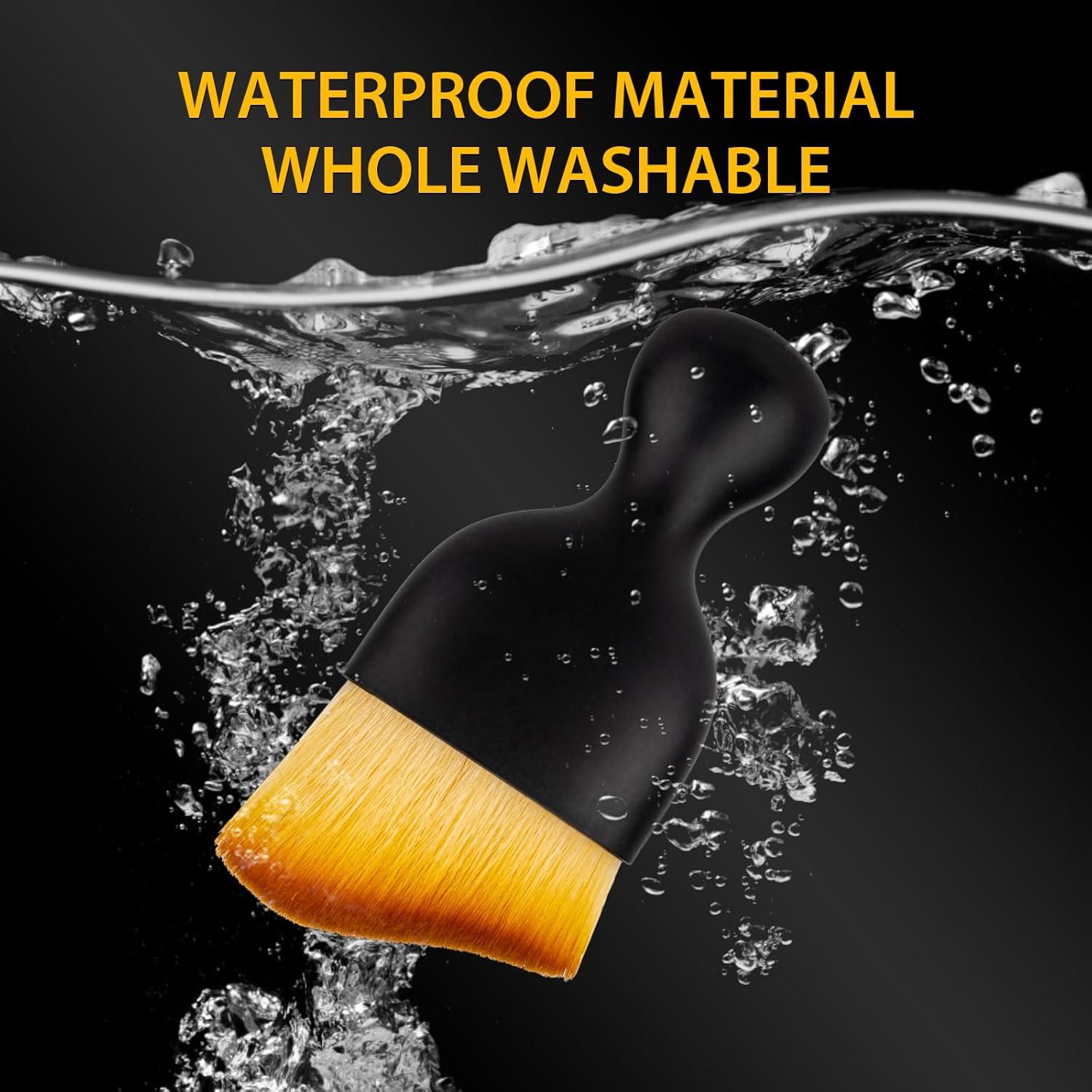 2 Cepillos de Detalle para Interior de Auto Amrules Marrón