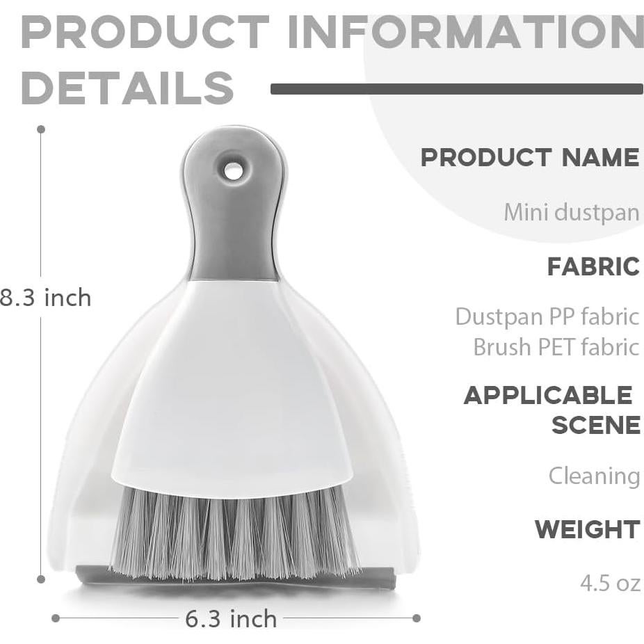 Juego de Escoba y Recogedor Mini WDDBHSKN Gris 2 Set