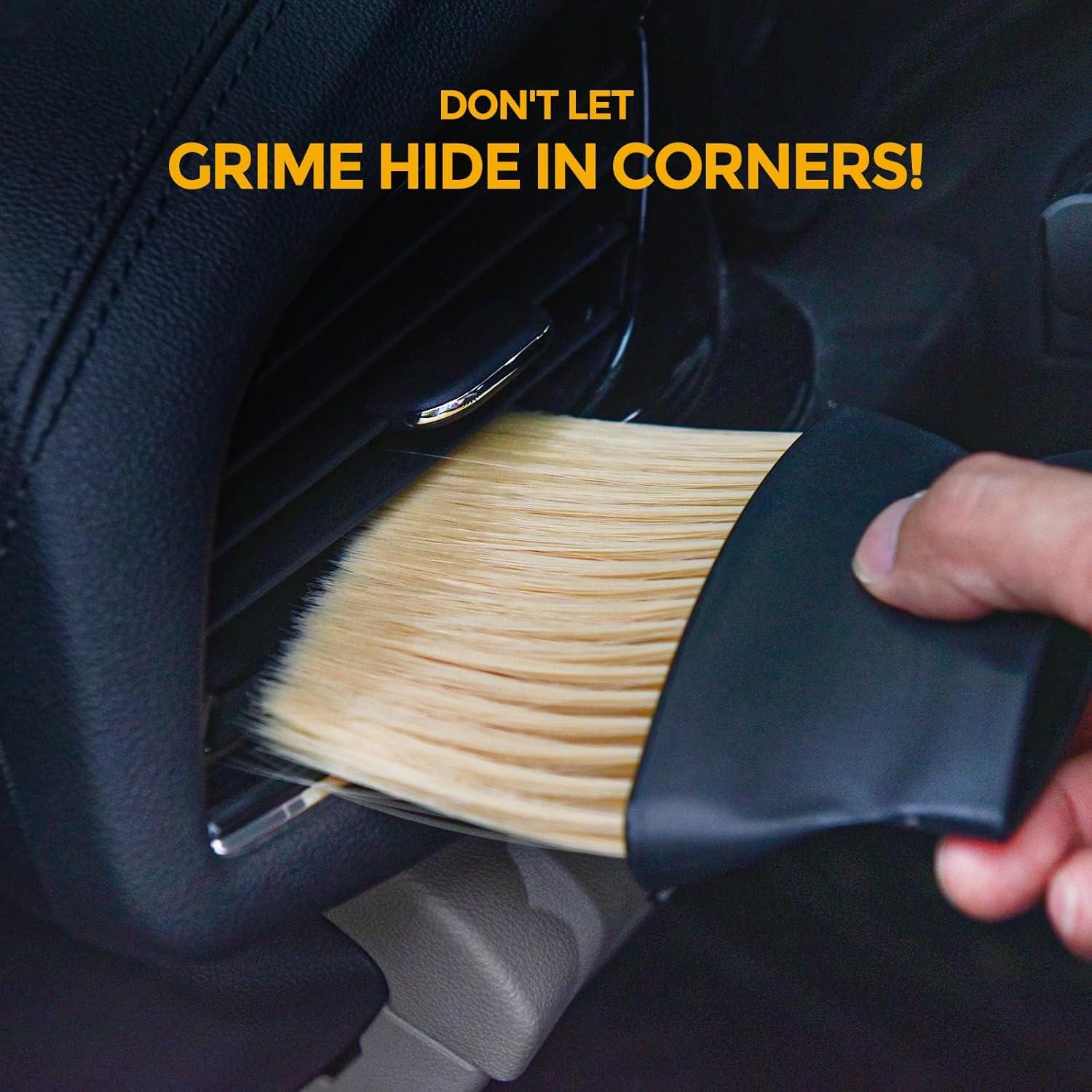 Cepillo de Detalle de Coche JsqFogey - Cerdas Suaves 12.27x11.4cm