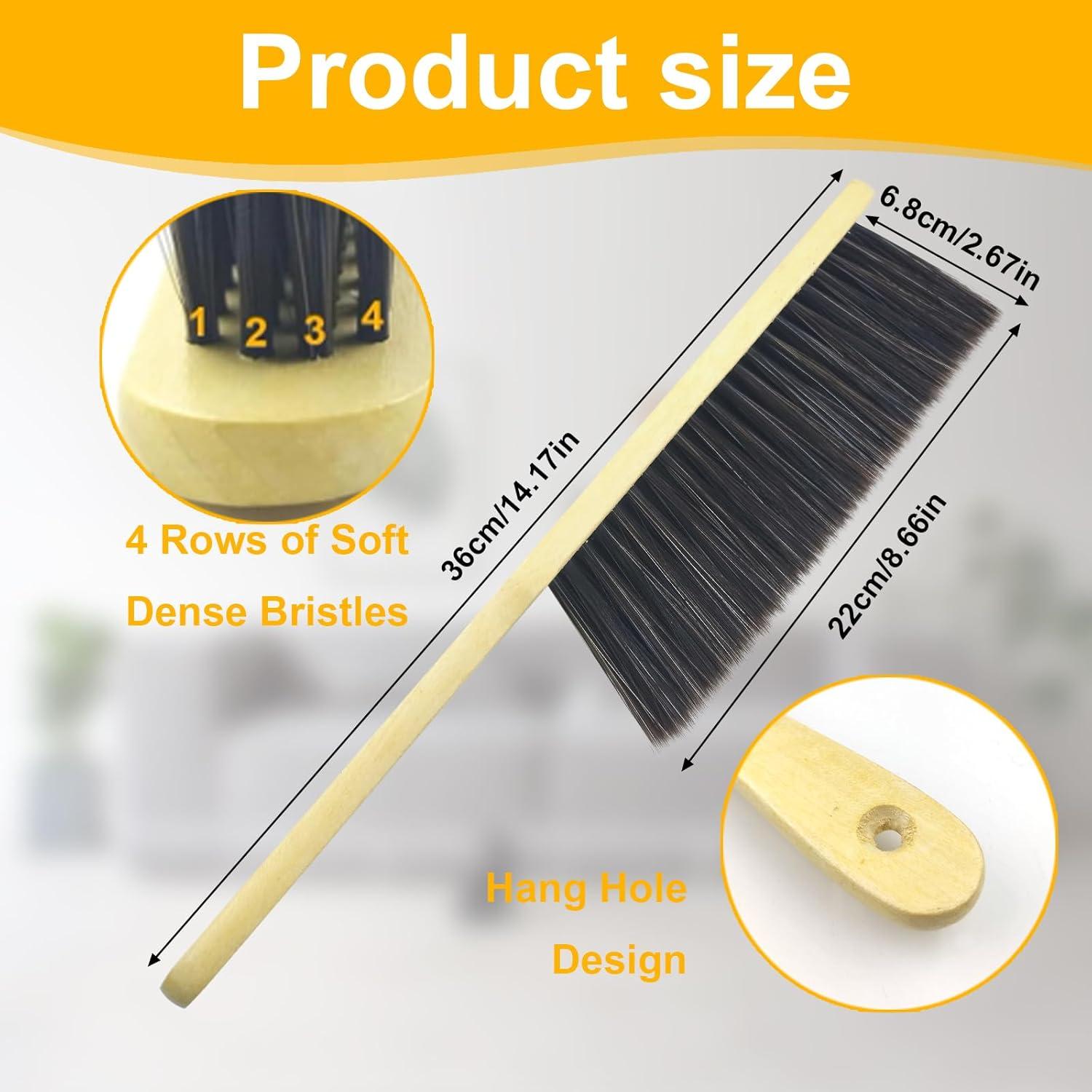 2 Cepillos de Mano PENGJINYU de Madera con Cerdas Suaves