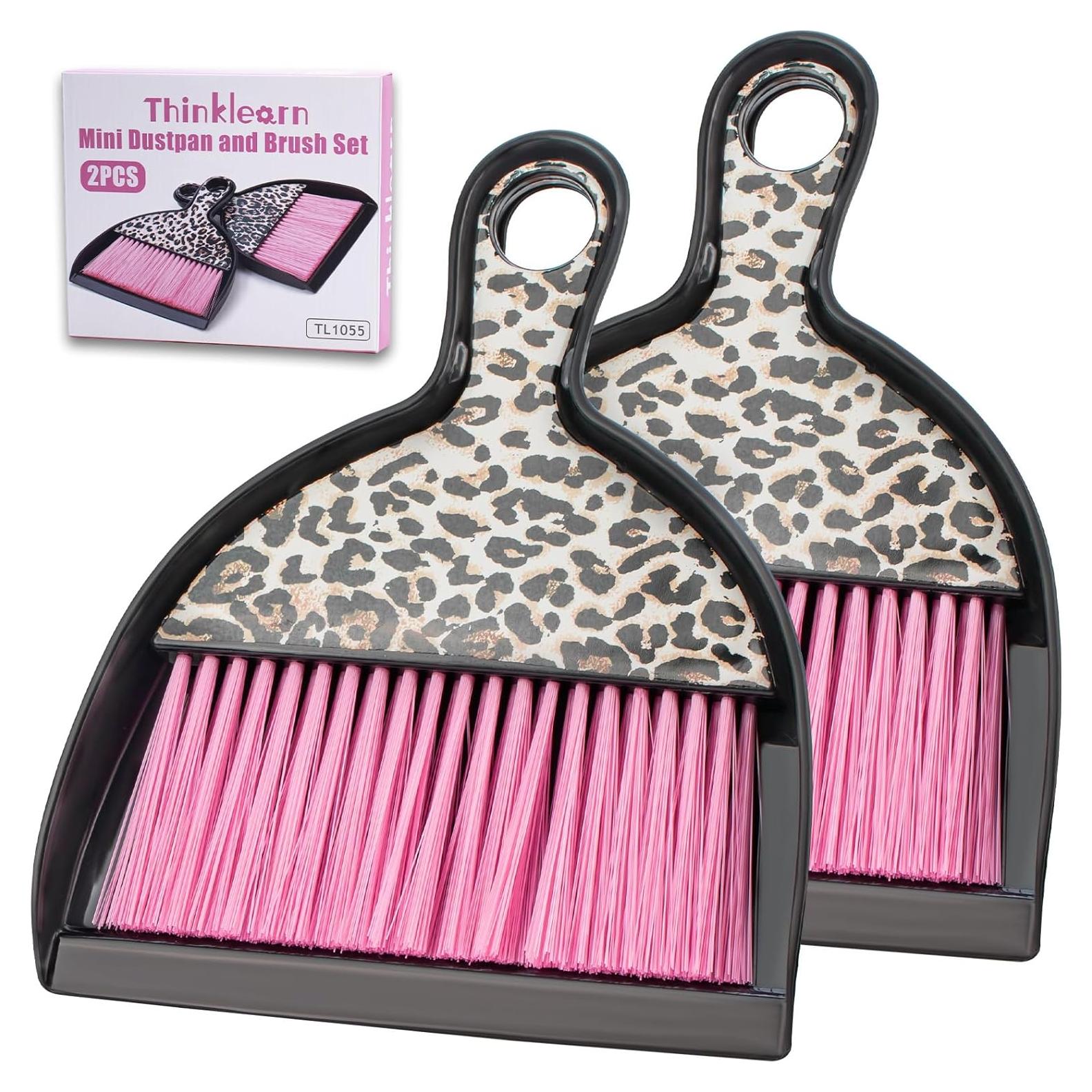 Juego de Mini Escoba y Recogedor ThinkLearn Rosa Leopardo